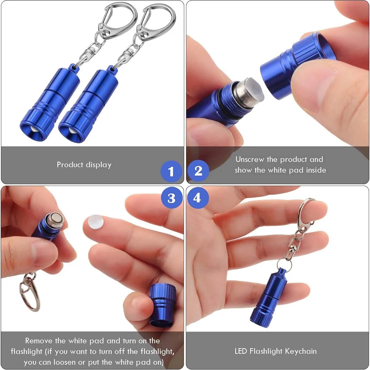 Mini Portable Bright Led Keychain Ring Flashlight with hook 4