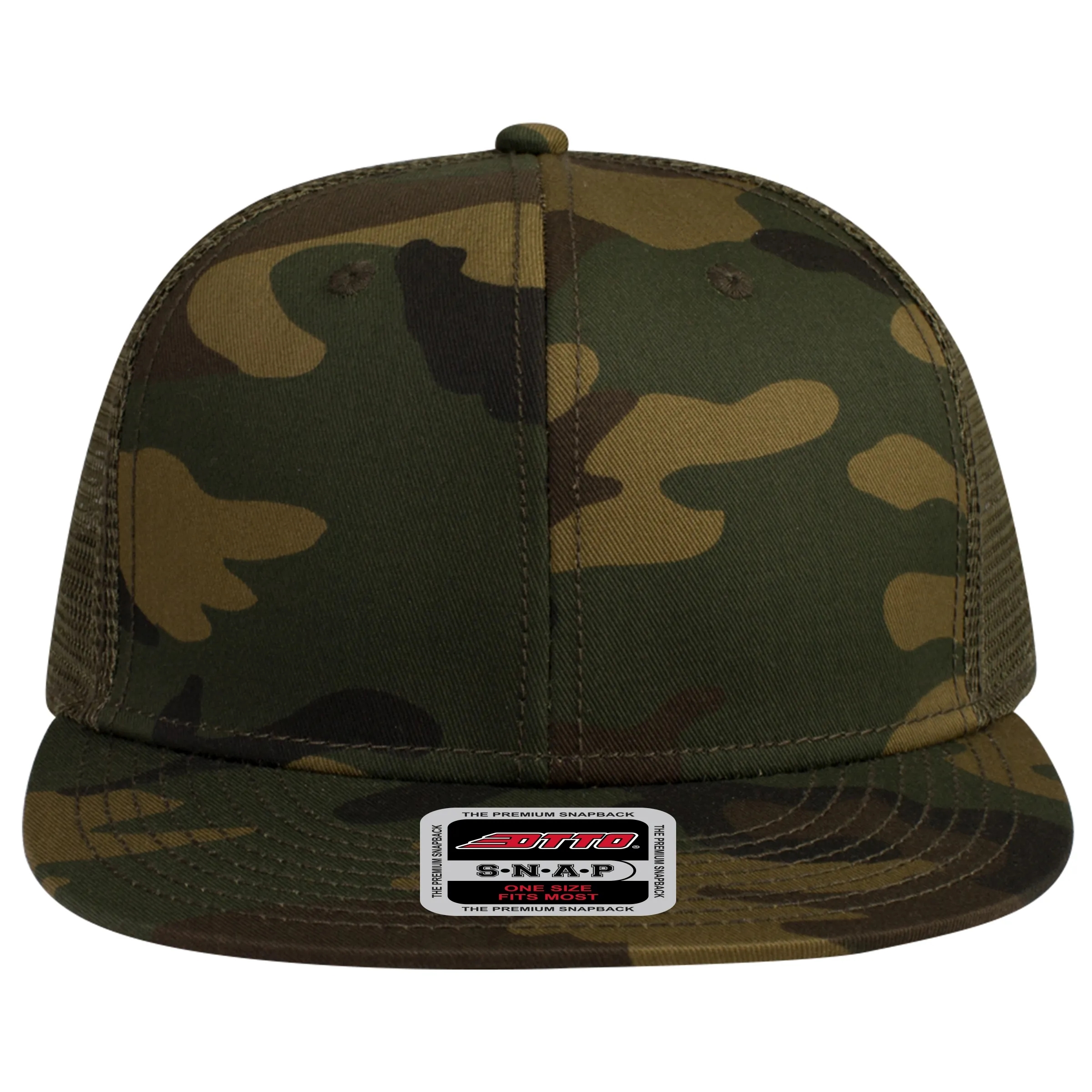 OTTO SNAP 6 PANEL MID PROFILE MESH BACK TRUCKER SNAPBACK HAT 43