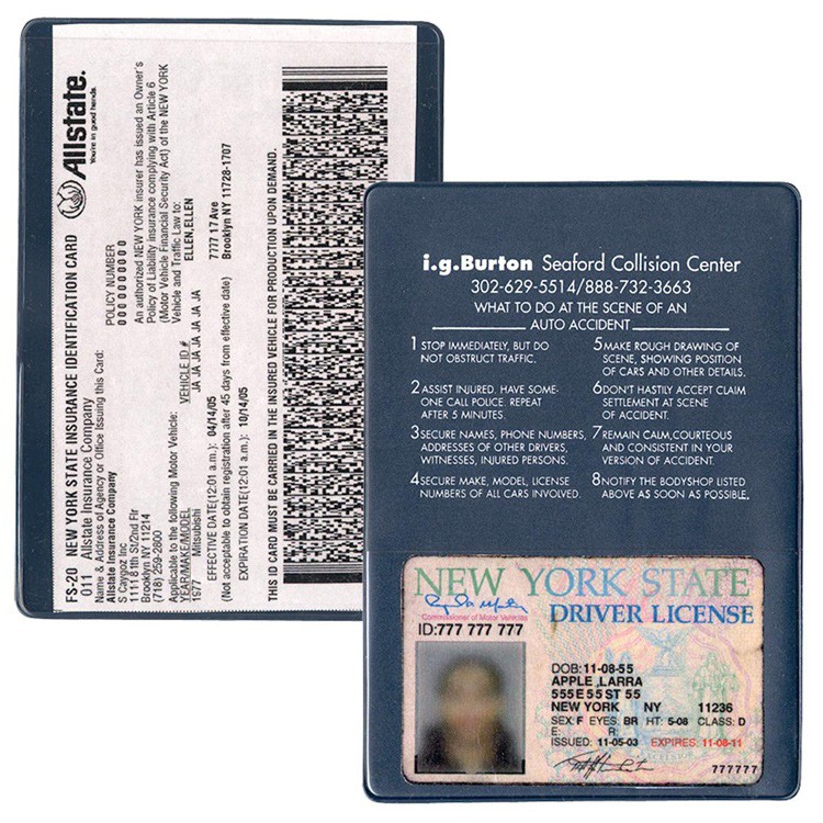 Insurance Card Holder(with extra pocket) 7