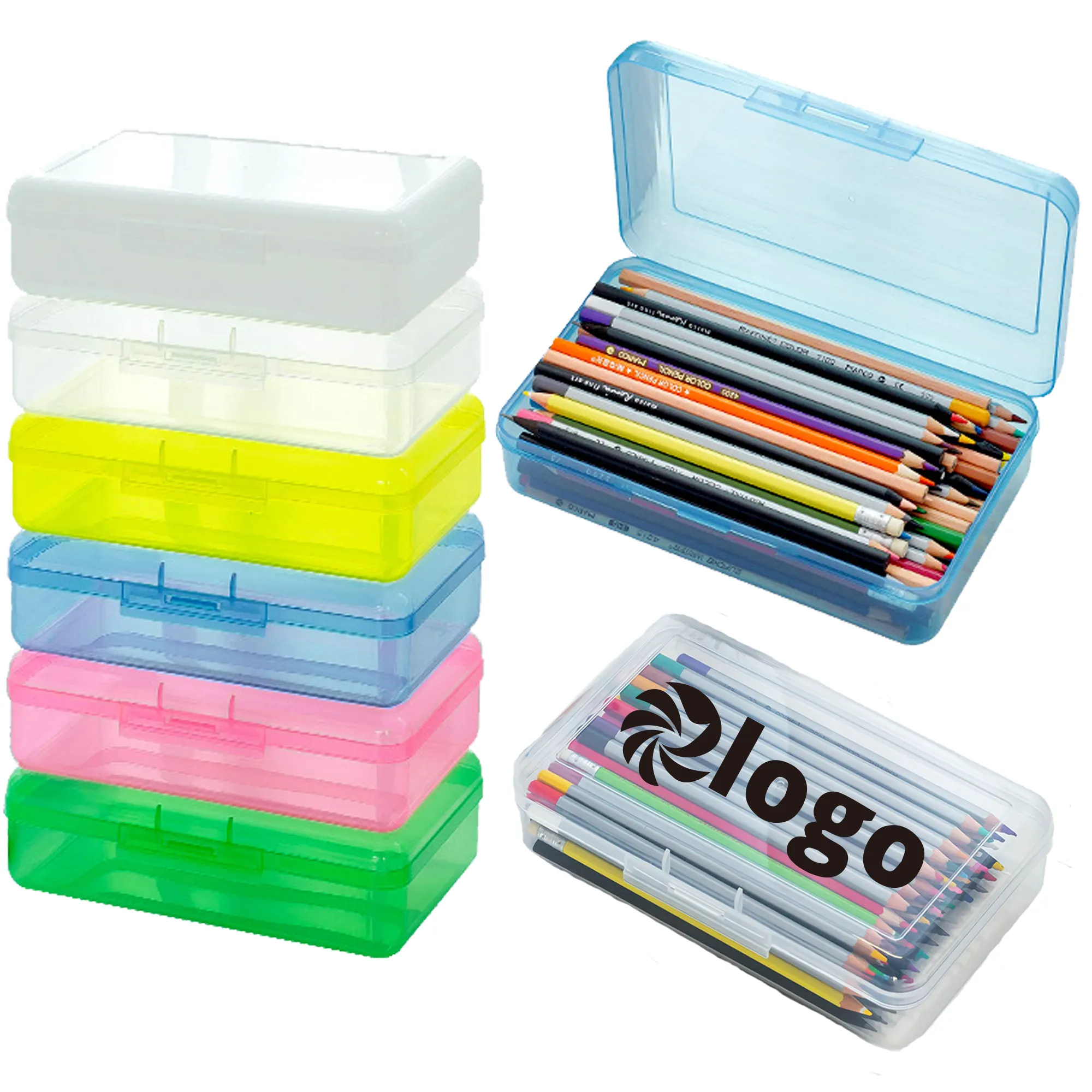 Large Capacity Clear Pencil Box Case 1