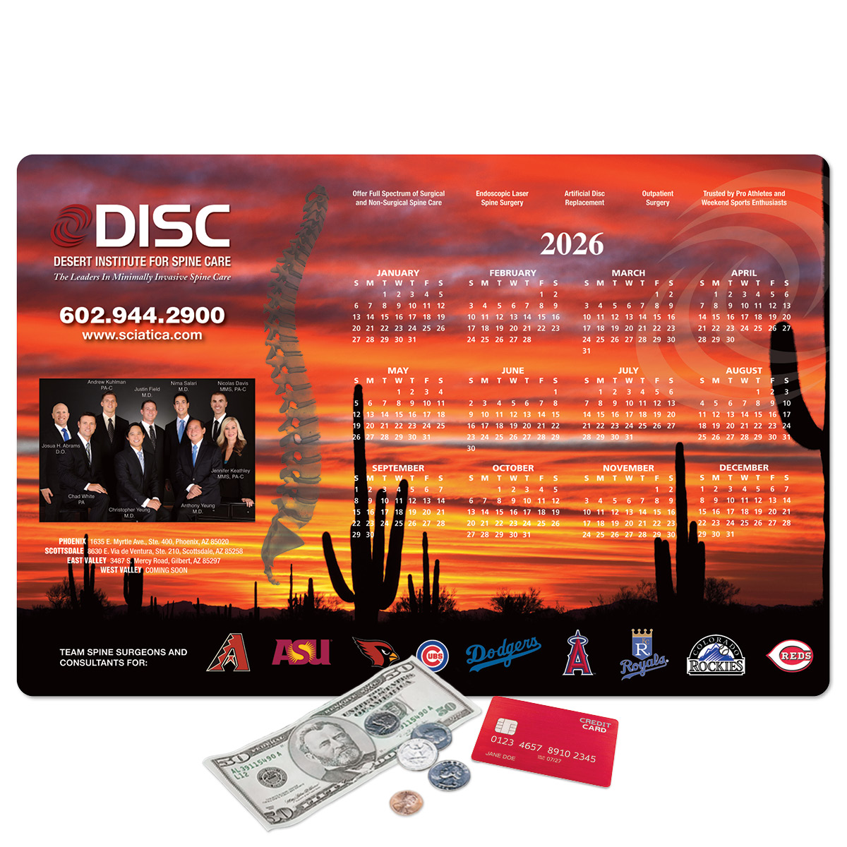 Vynex DuraTec Calendar Counter Mat-12"x18"x1/16"