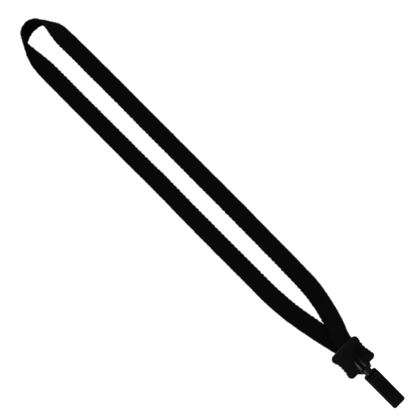 1/2" Smooth Nylon Lanyard with Plastic Clamshell & Bulldog Clip 3