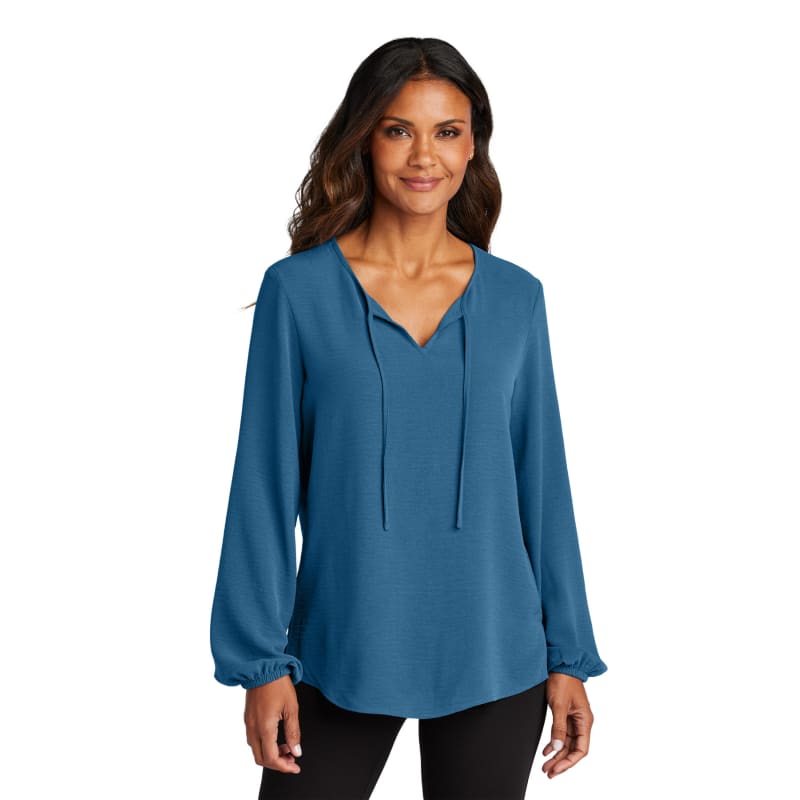Port Authority Ladies Textured Crepe Blouse 6