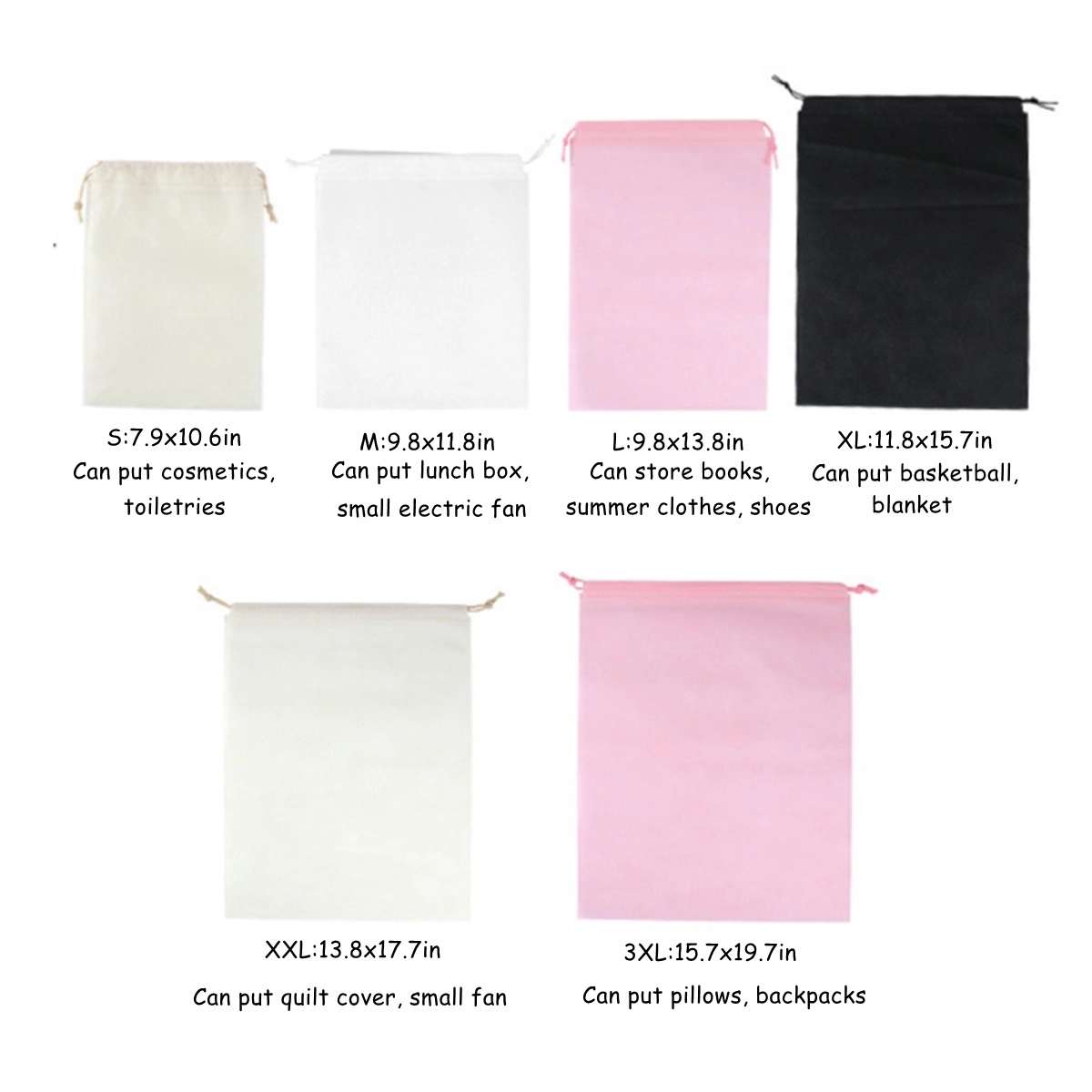 Durable Cotton Drawstring Tote Bags 4