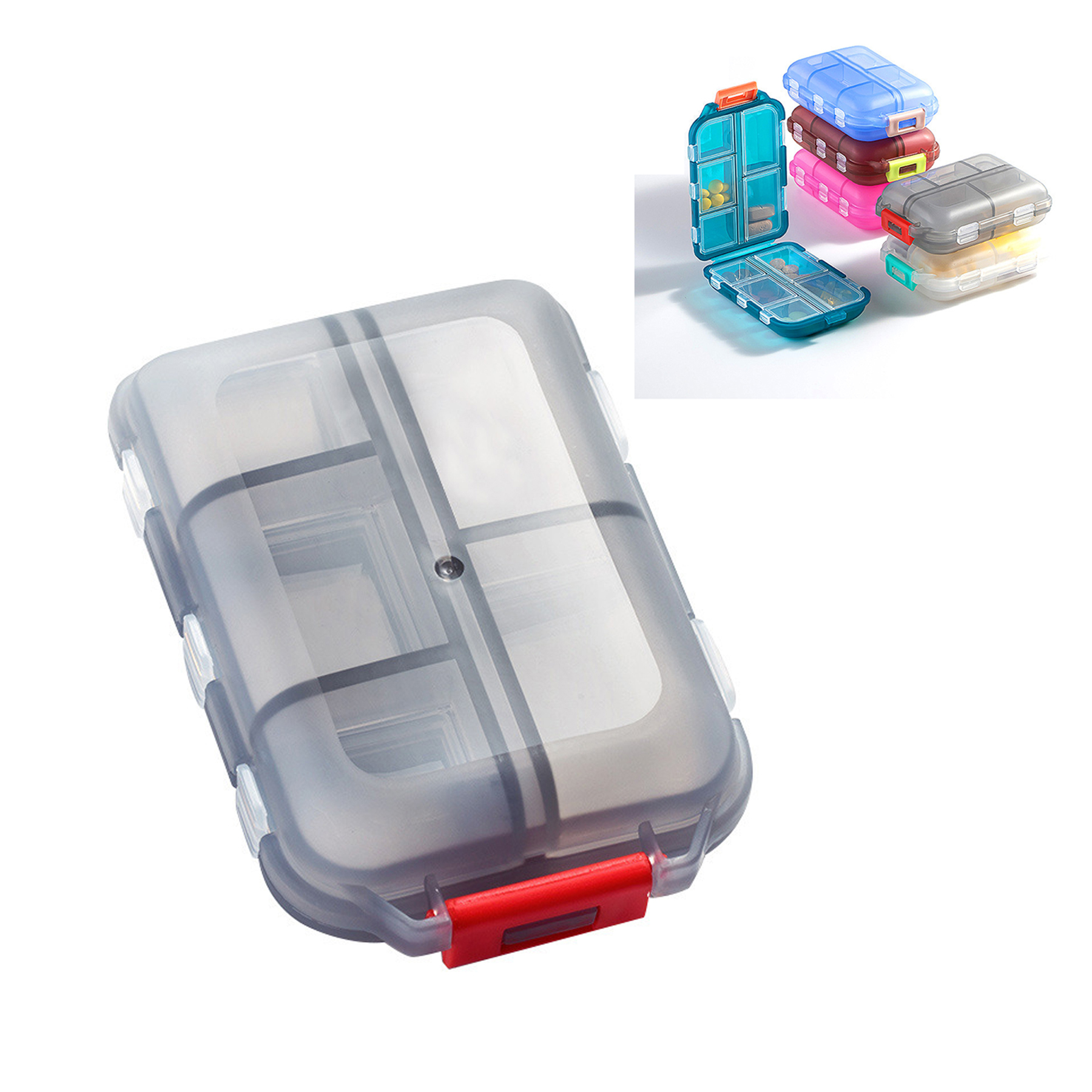 10 Compartment Travel Pill Organizer 2