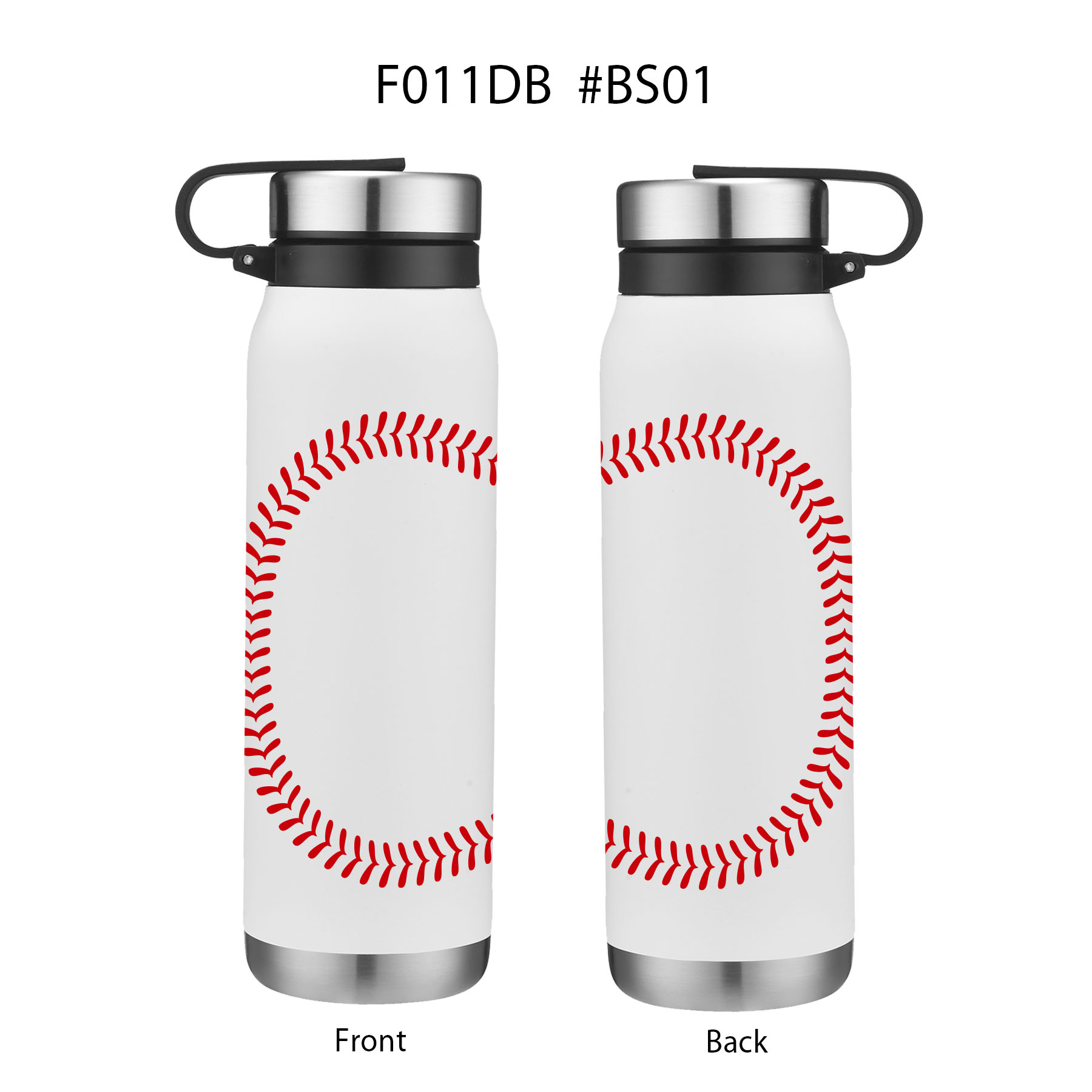 20 oz. Baseball Design Stainless Steel Vacuum Water Bottle w/ Twist Lid 4