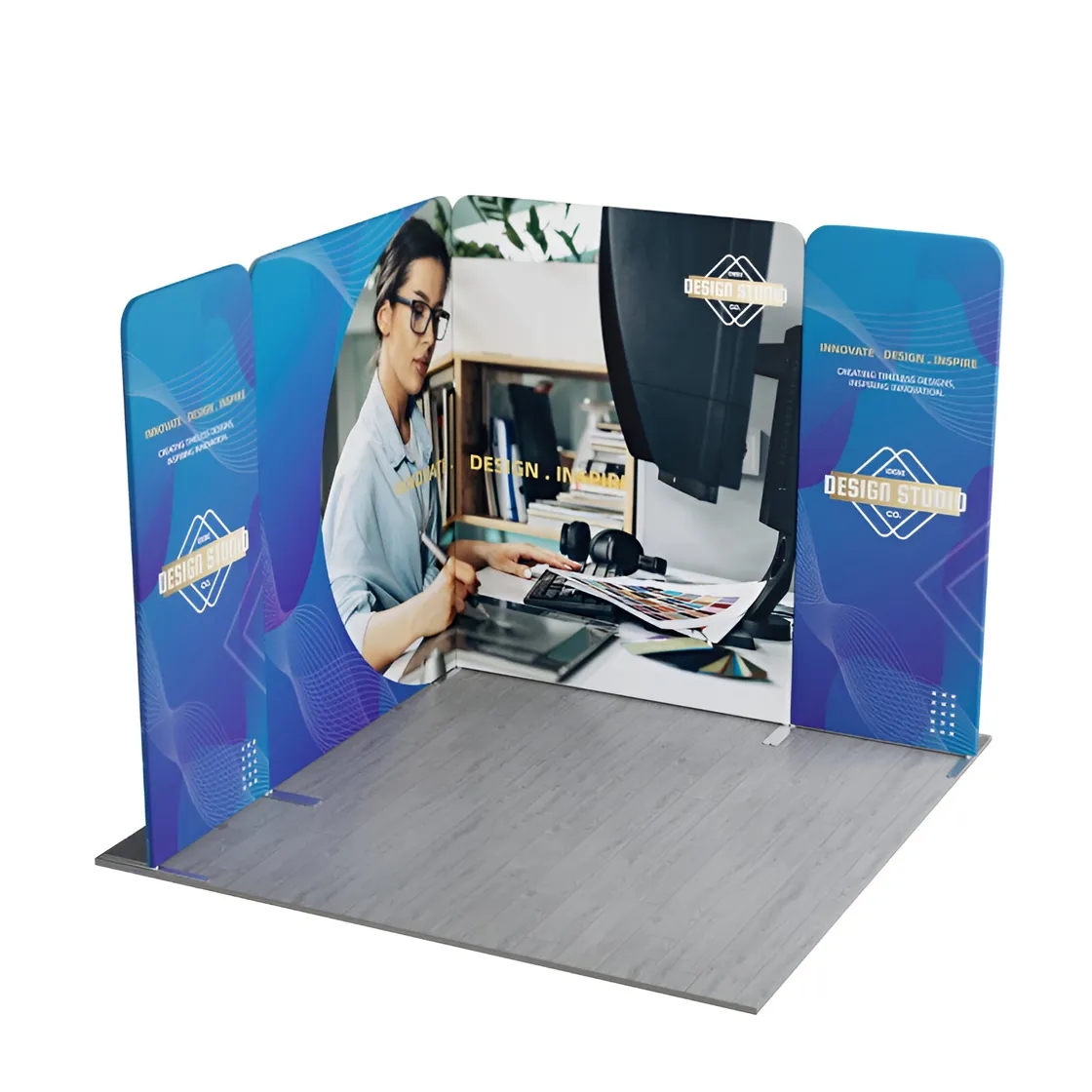 10ft Magnetic Modular Fabric Display - L Shape 5