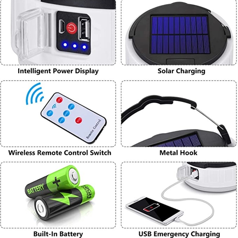 Custom Rechargeable Solar Led Camping Light 5