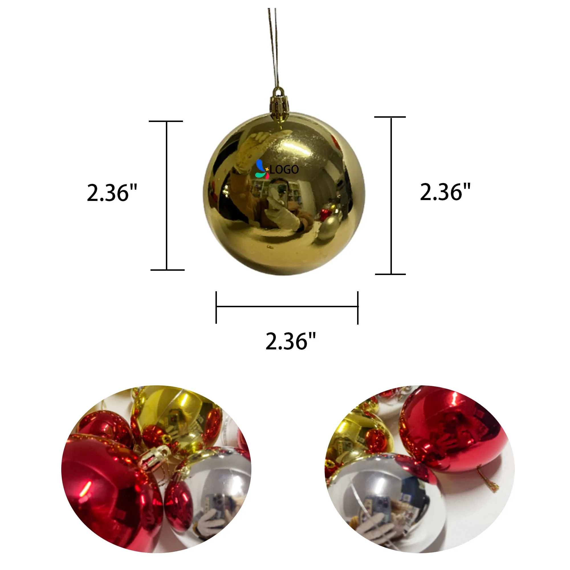 12 Pcs Christmas Ornament Ball 5