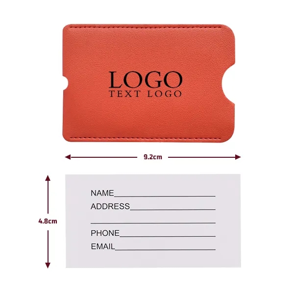 Vegan Leather Luggage Tag with Loop Strap 4
