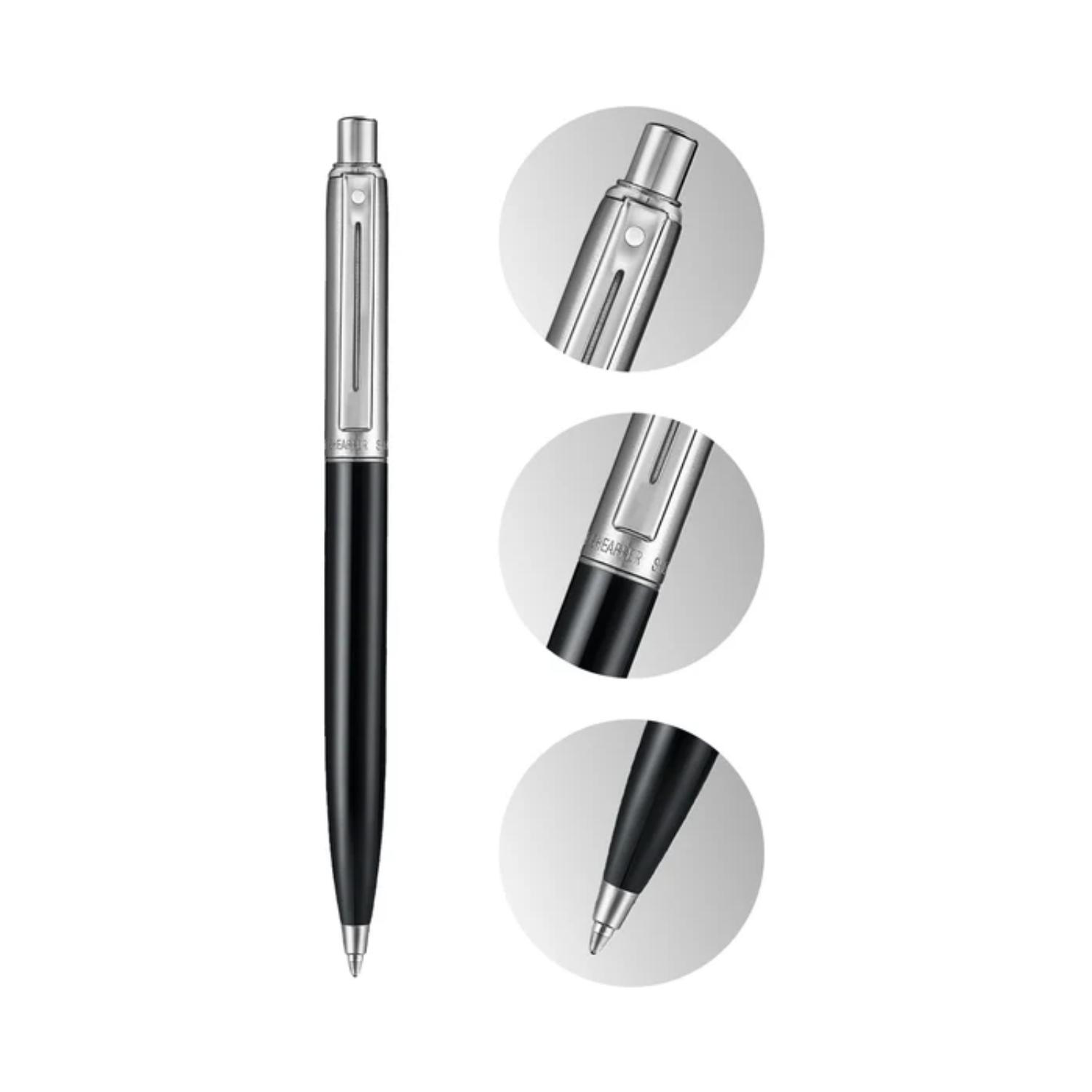 SHEAFFER® Sentinel Metal 331 Glossy Black Barrel Executive Ballpoint Pen w/ Gift Box 6