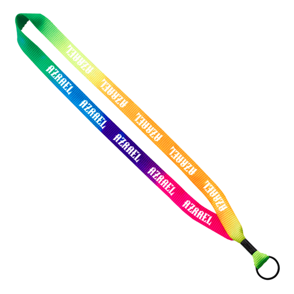 3/4" Tie Dye Lanyard with Metal Crimp & Metal Split-Ring 3