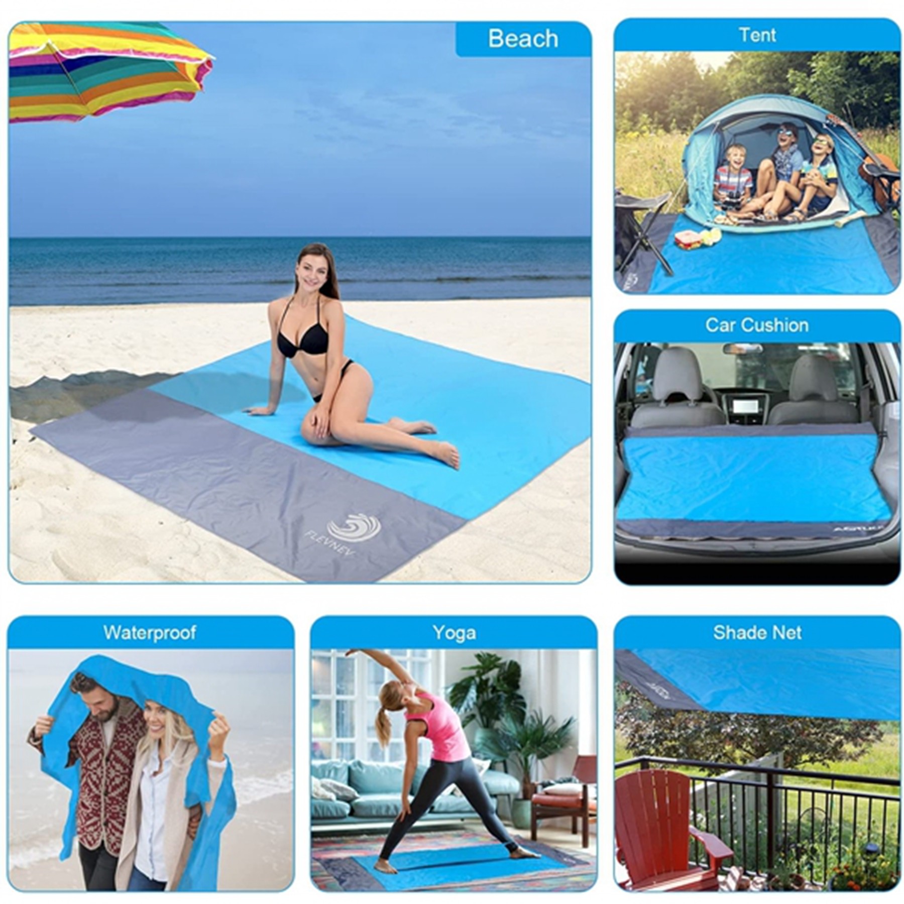 Sand Free Beach Blanket Mat 2