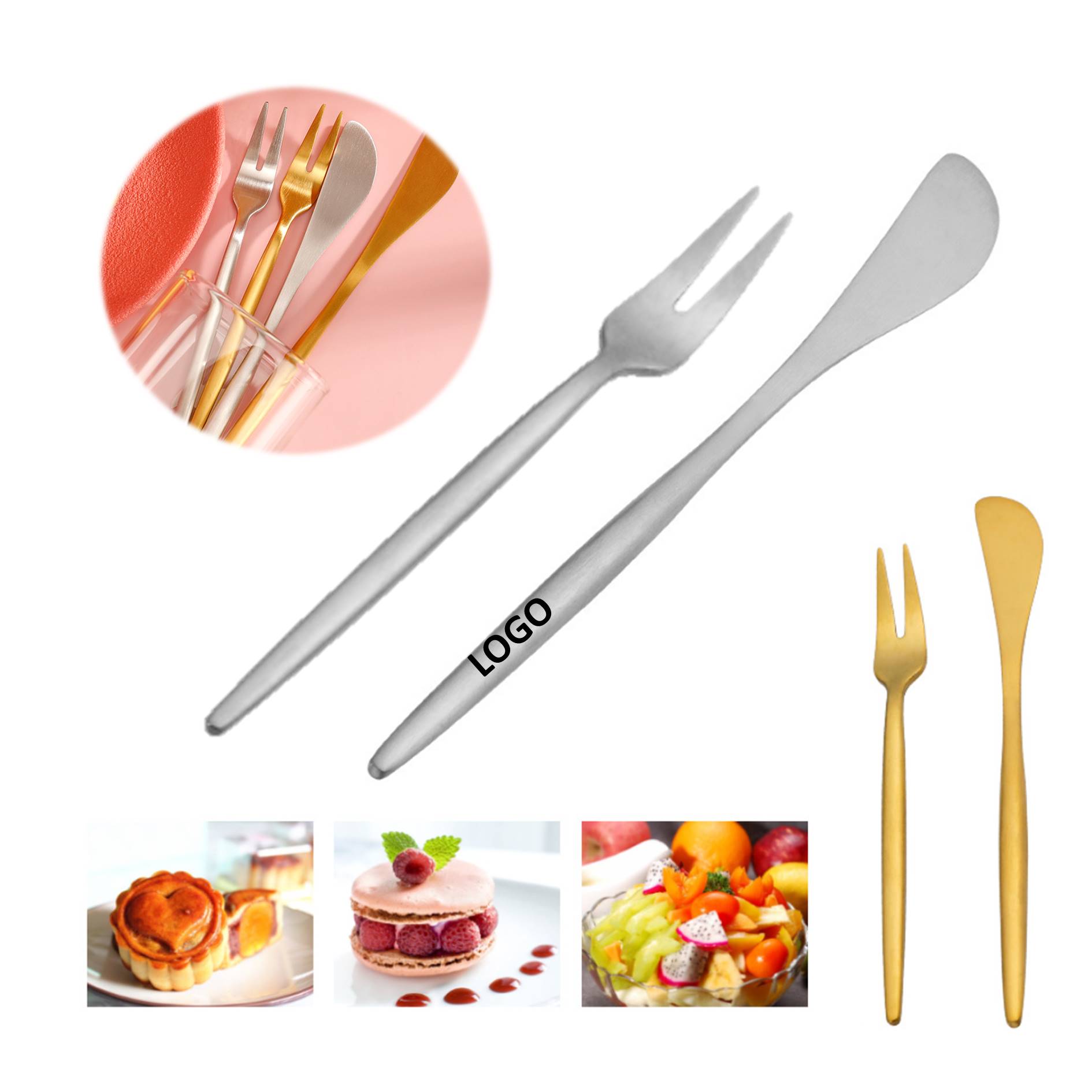 Appetizer Dessert Fork Knife Set 2