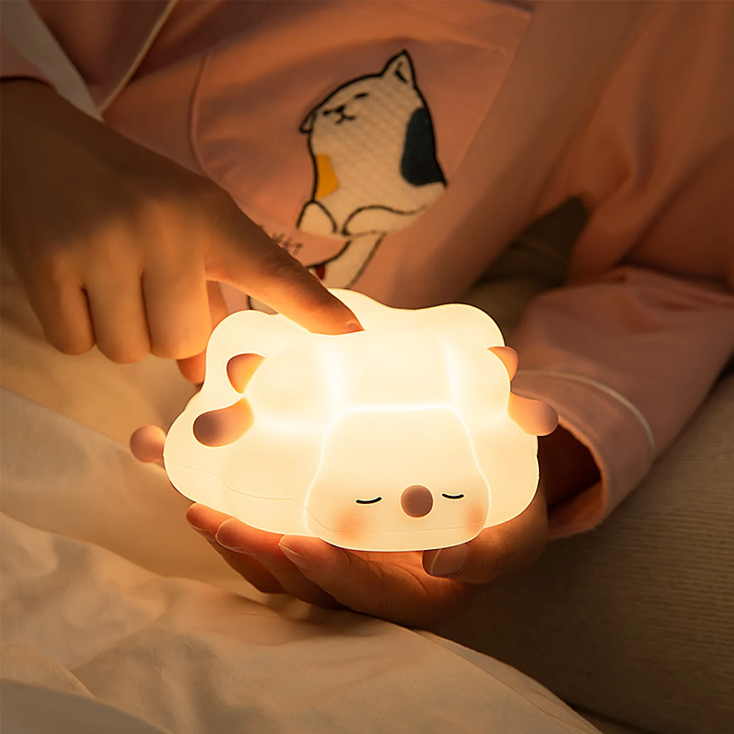 Food Grade Silicone Squishy Sheep LED Lamp 2