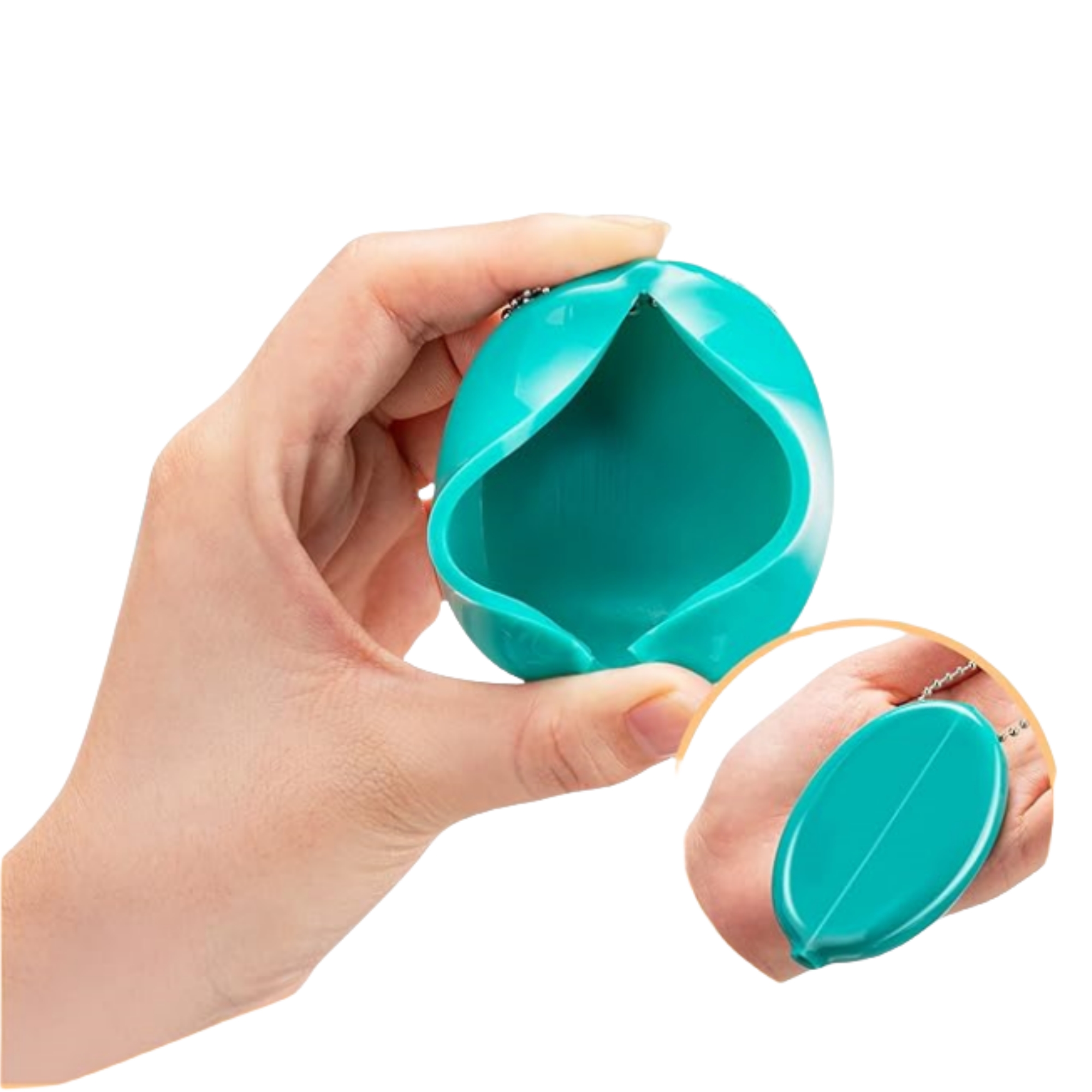 Oval Squeeze Coin Pouch  Coin Holders 7