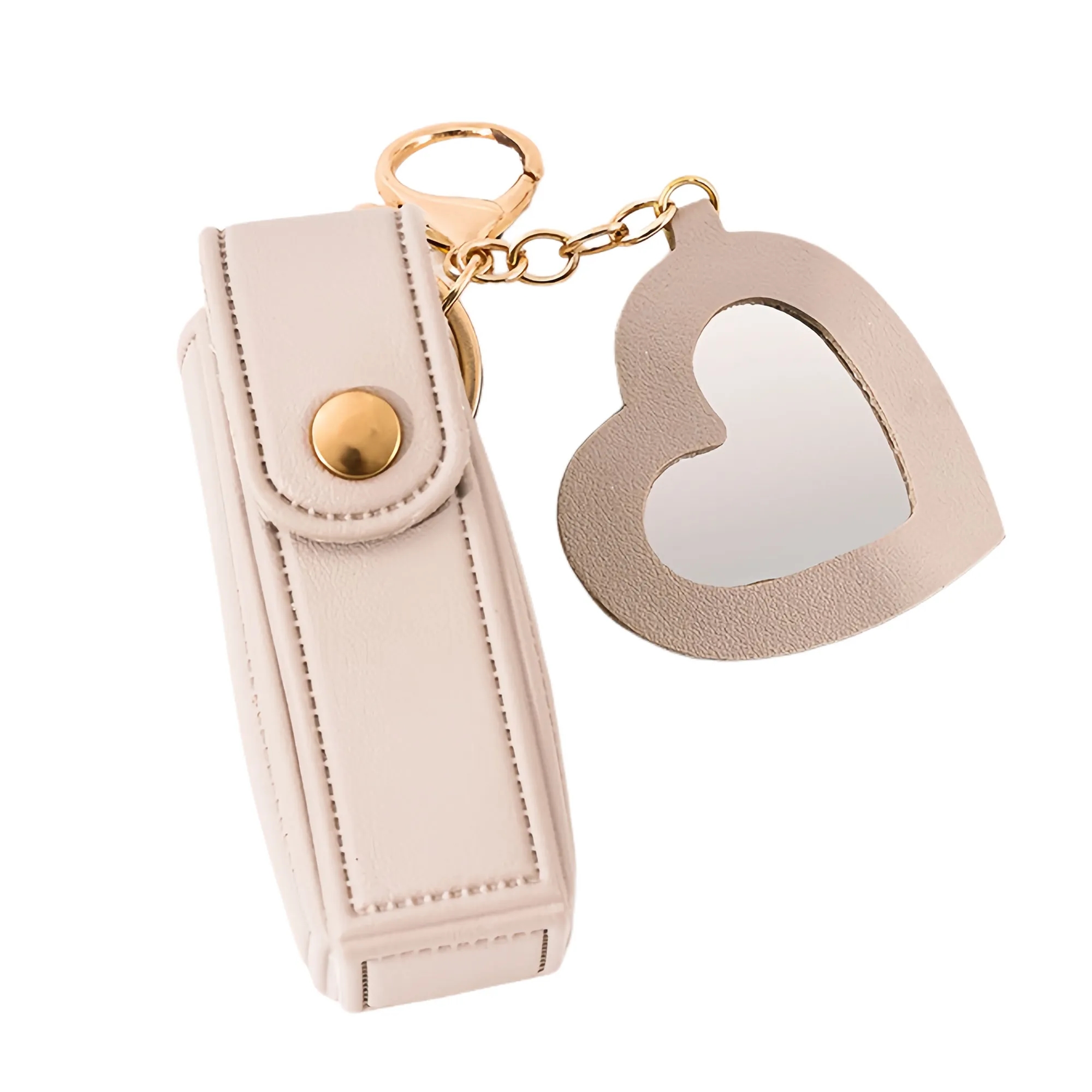 3 In 1 Mirror Lip Balm Pouch Keychain Set 3