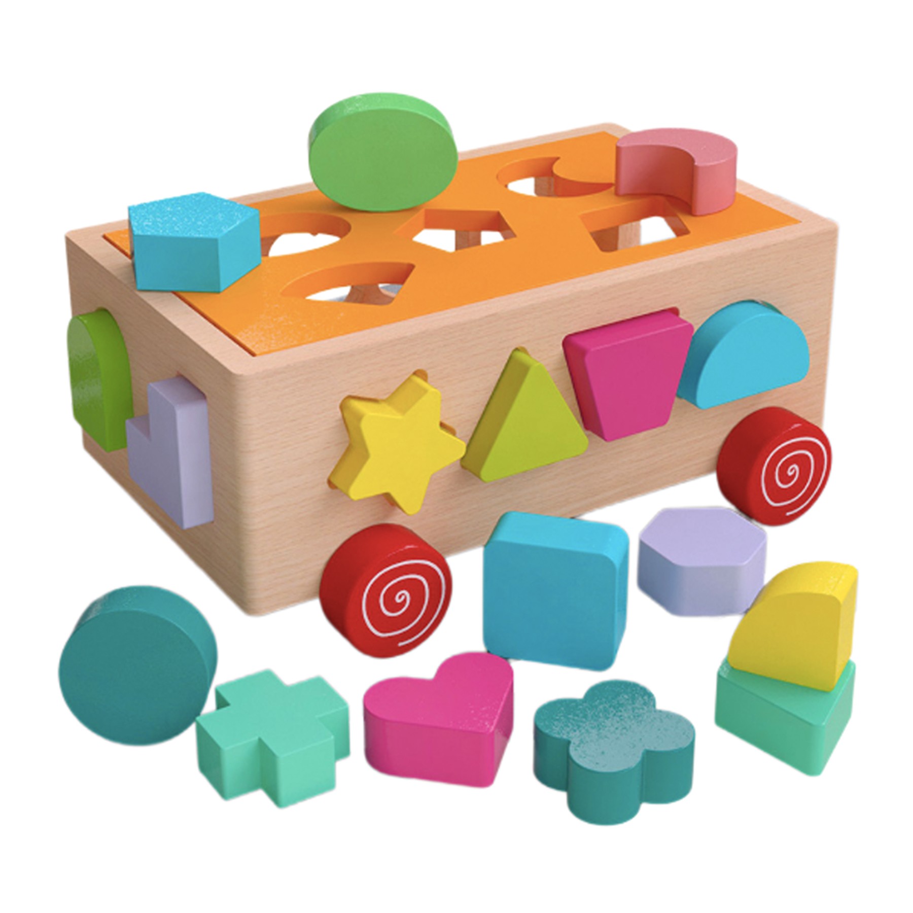 Wooden Sorter Blocks Montessori Toys For Toddlers 2