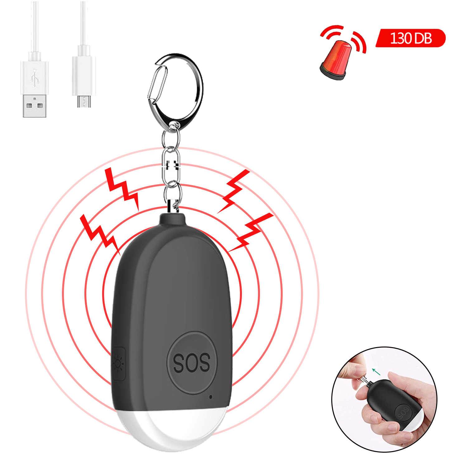 USB Rechargeable Personal Alarm 1
