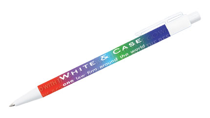 White Trim Click Full Color Wrap Pen 2