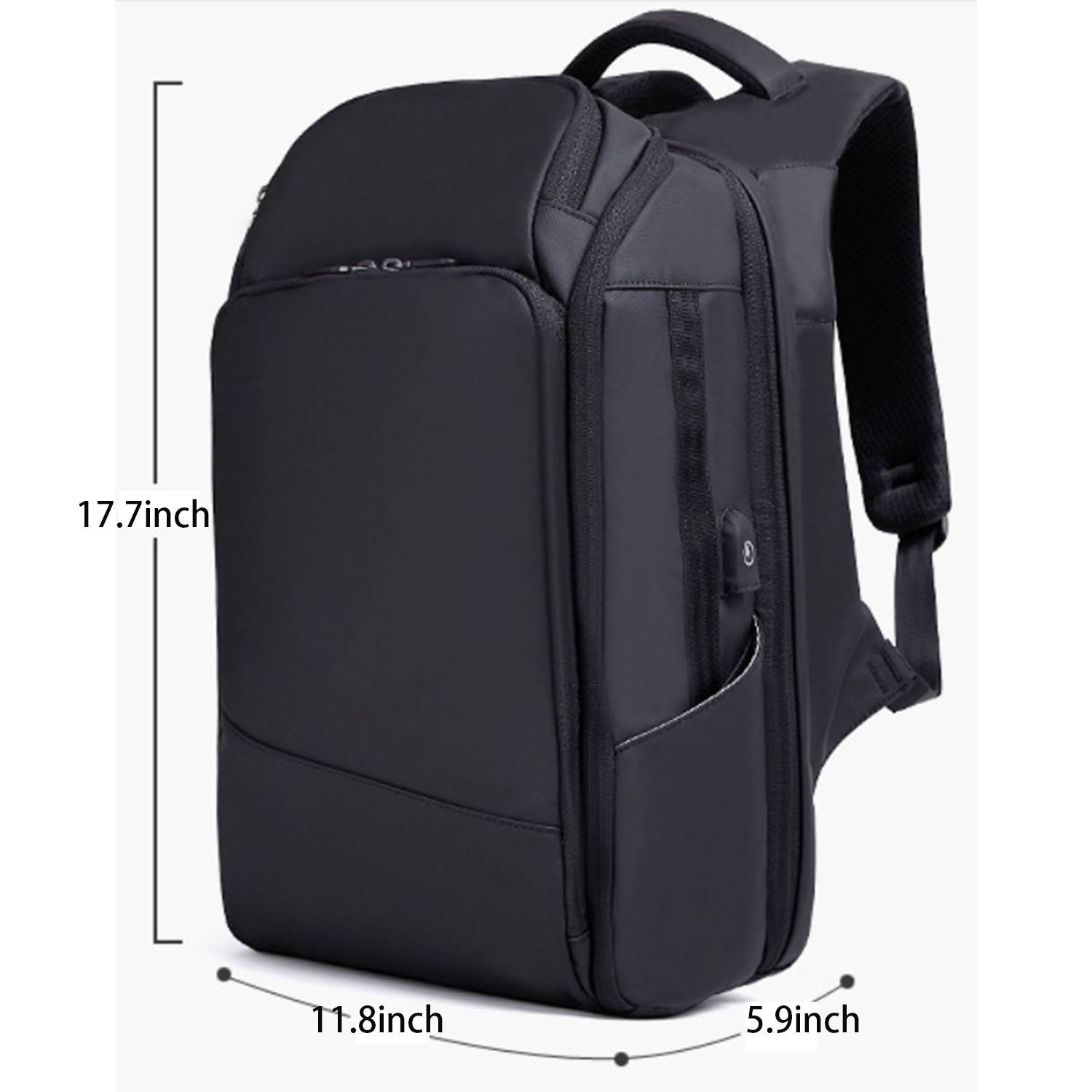 Nylon Large Capacity Backpack with USB Charging Port 6
