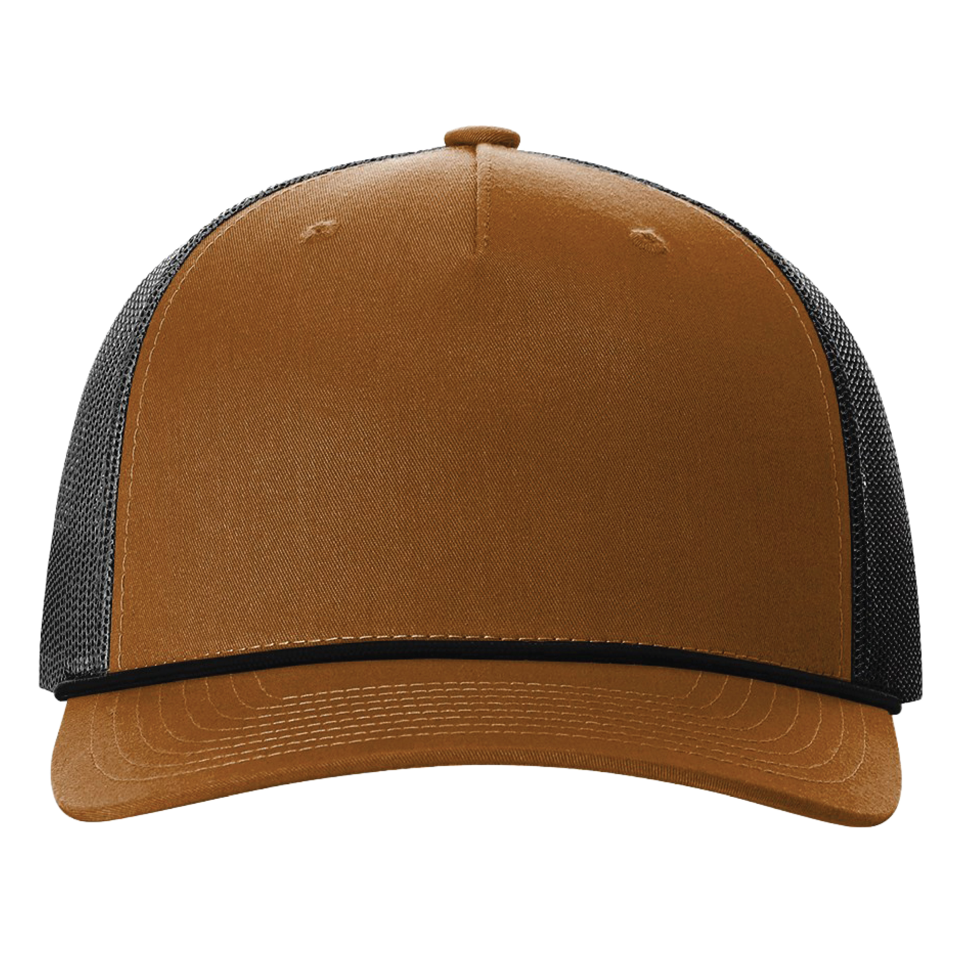 Richardson 112FPR 5-Panel Trucker Hat with Rope w/Leatherette Adhesive Patches or Embroidery 57