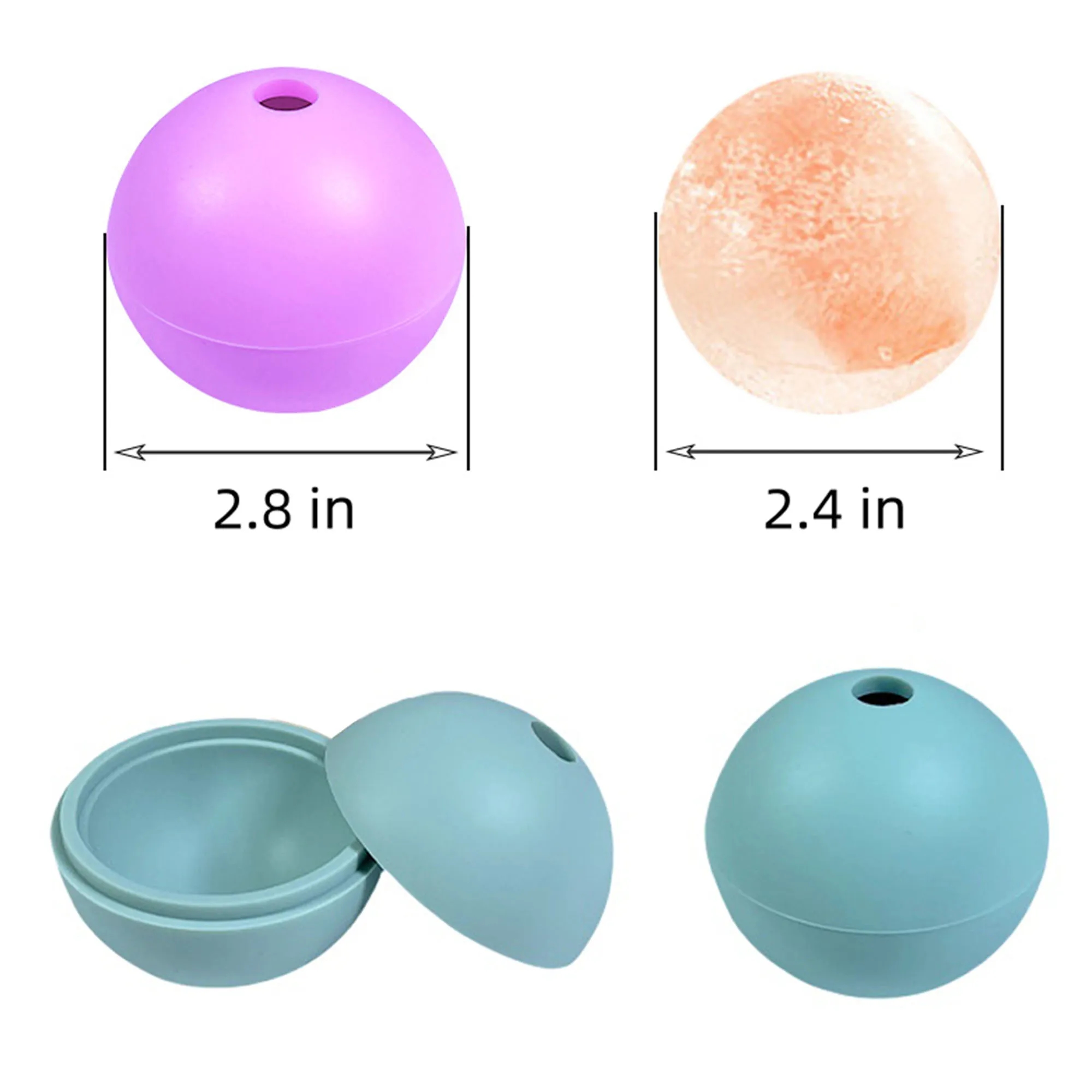 Silicone Round Ice Molds 12