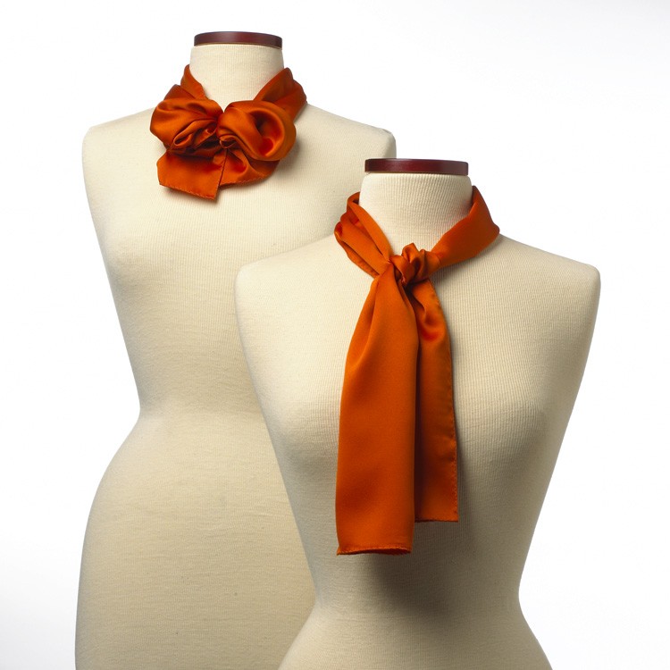 Orange Silk 10" x 54" Scarf 2