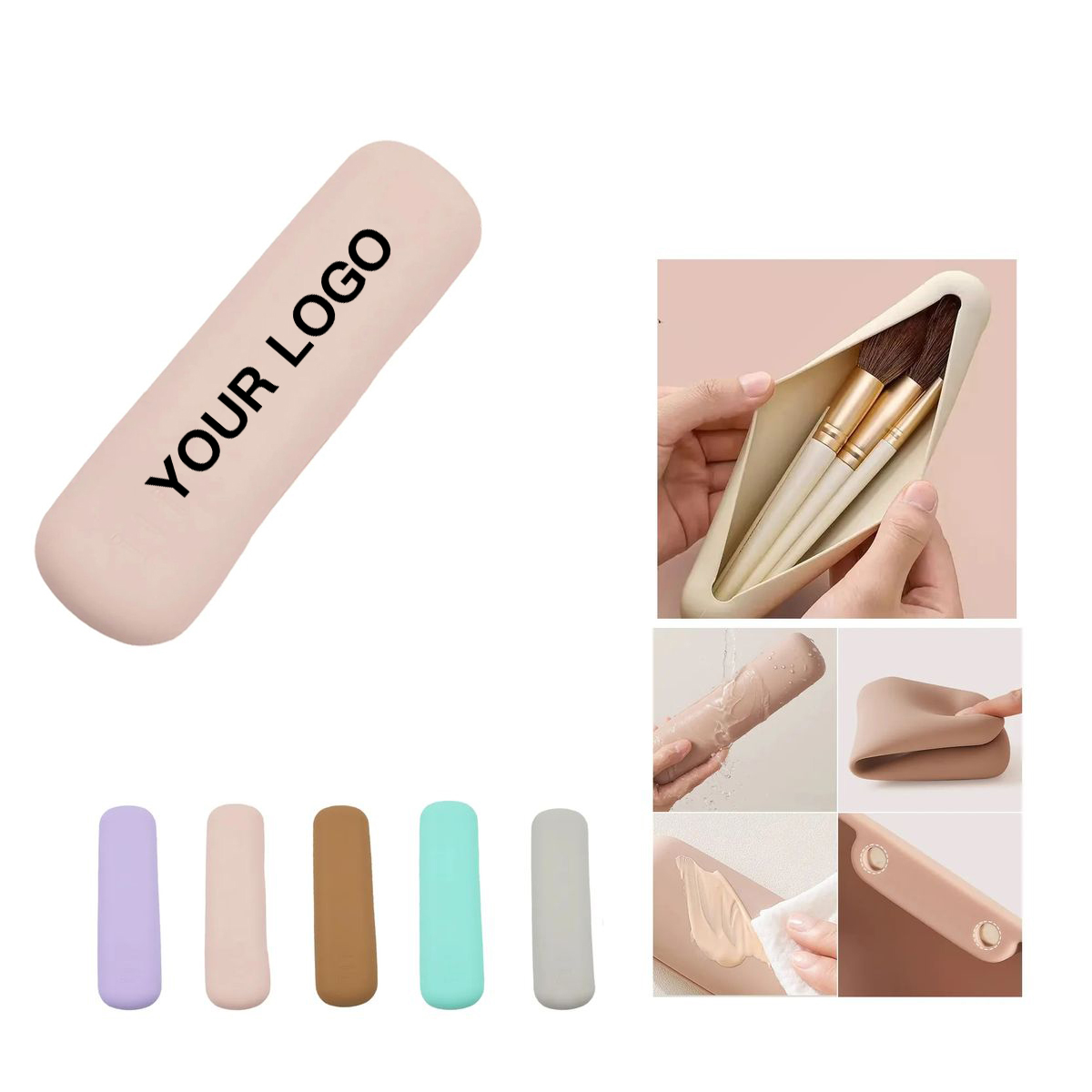 Magnetic Silicone Makeup Brush Storage Pouch 3