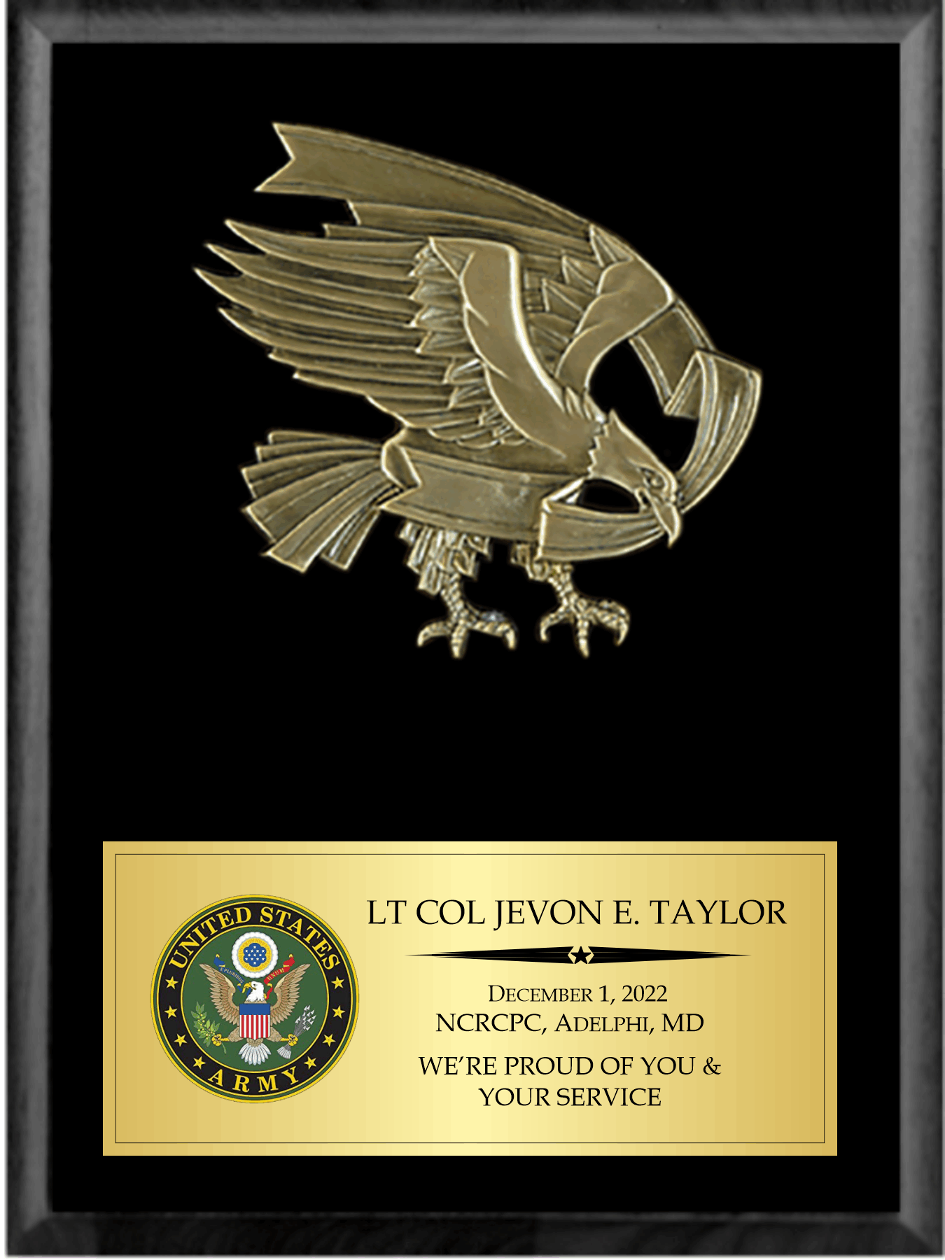Plaque with Cast Bronze Eagle Mount 5