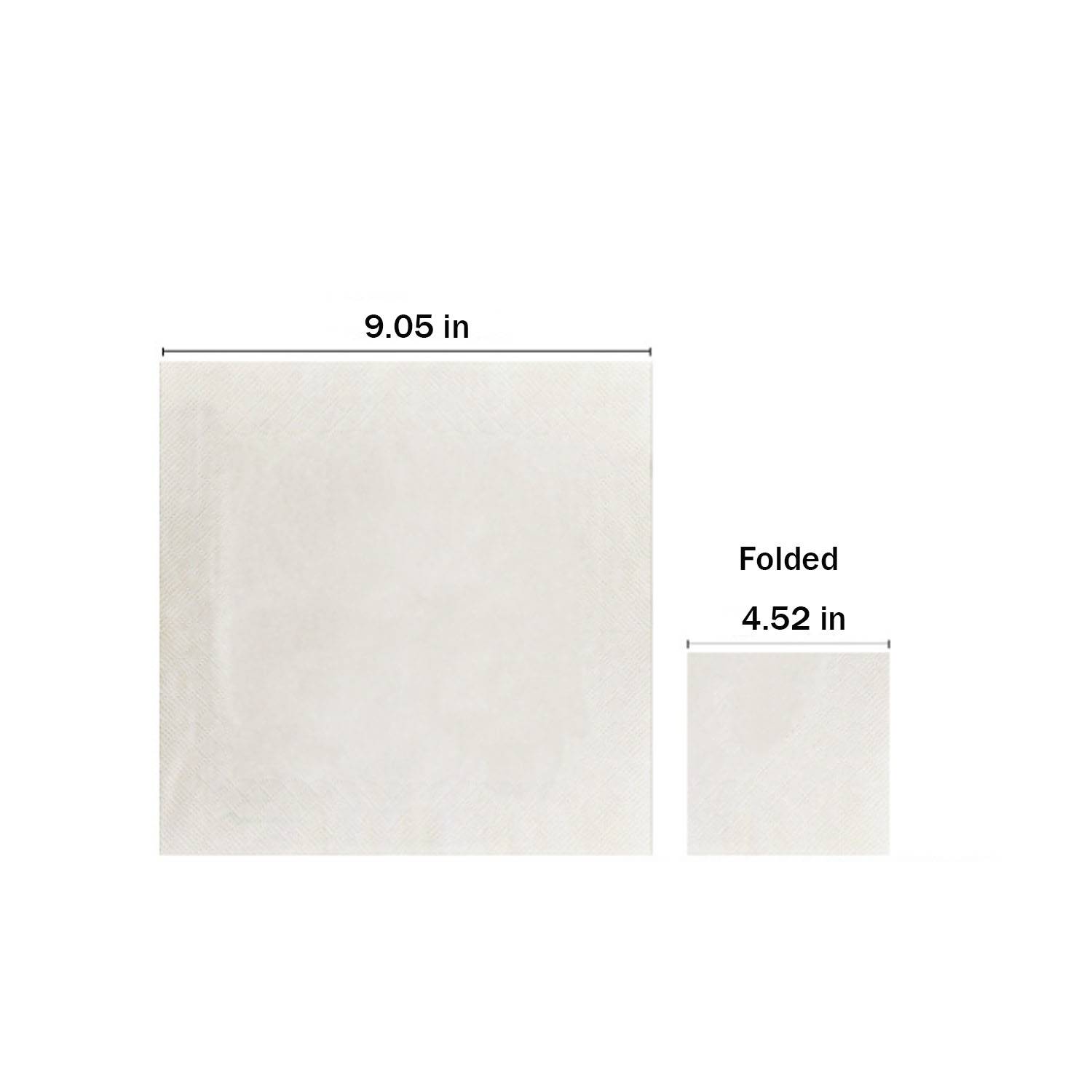 100 PCS White Skin Friendly Restaurant Beverage Napkins 5
