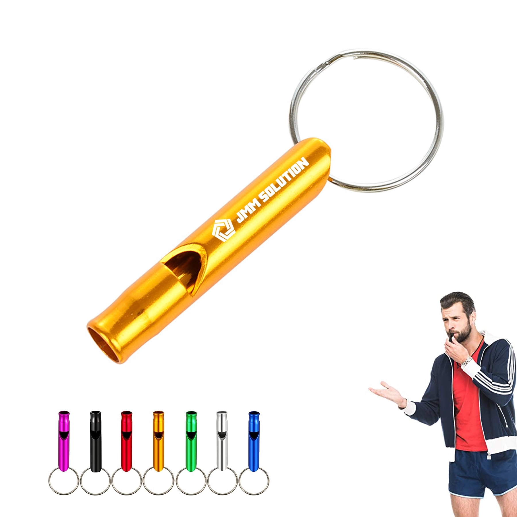 Aluminum Whistle EDC with Key Chain 2