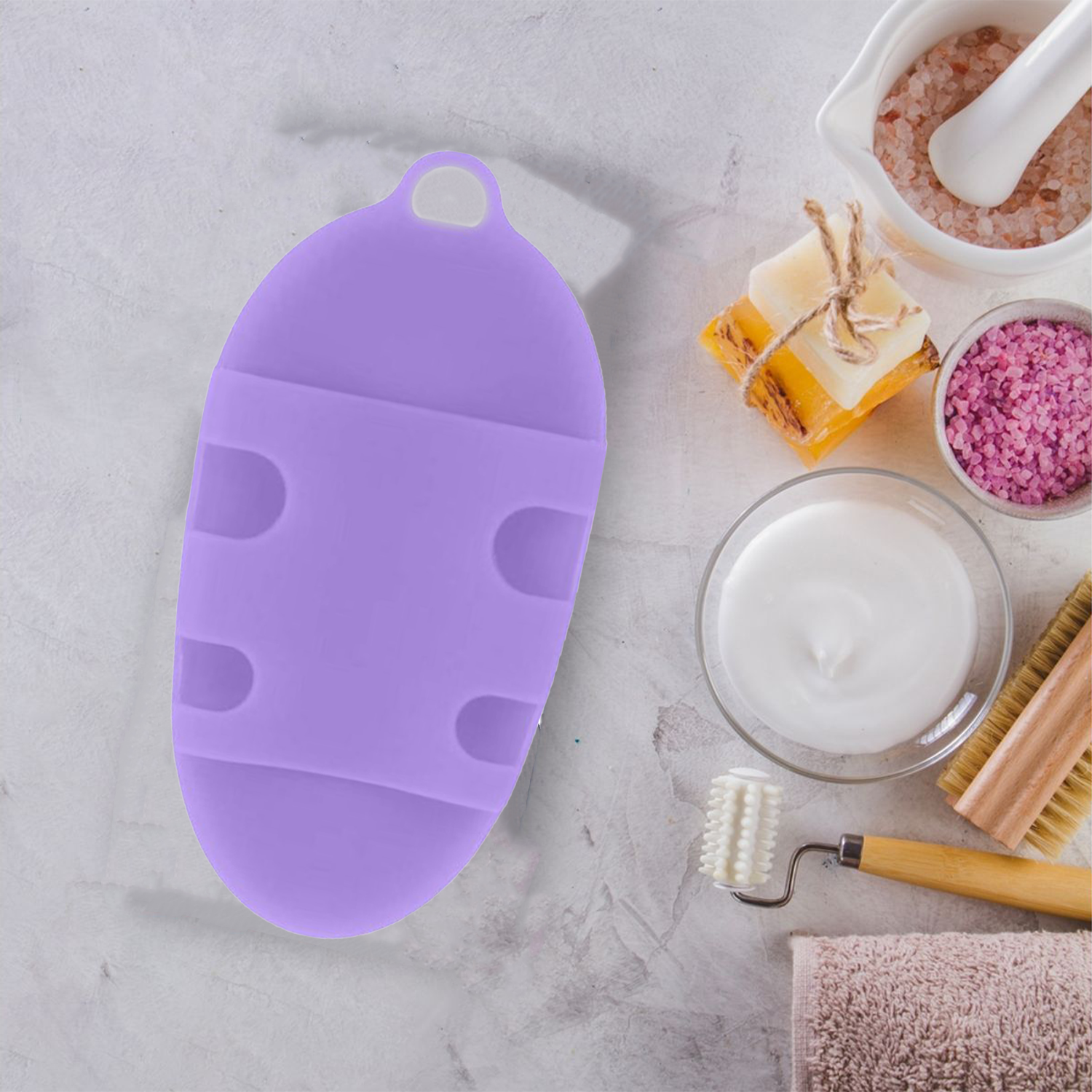 Silicone Bath Brush Scrubber Massager 3