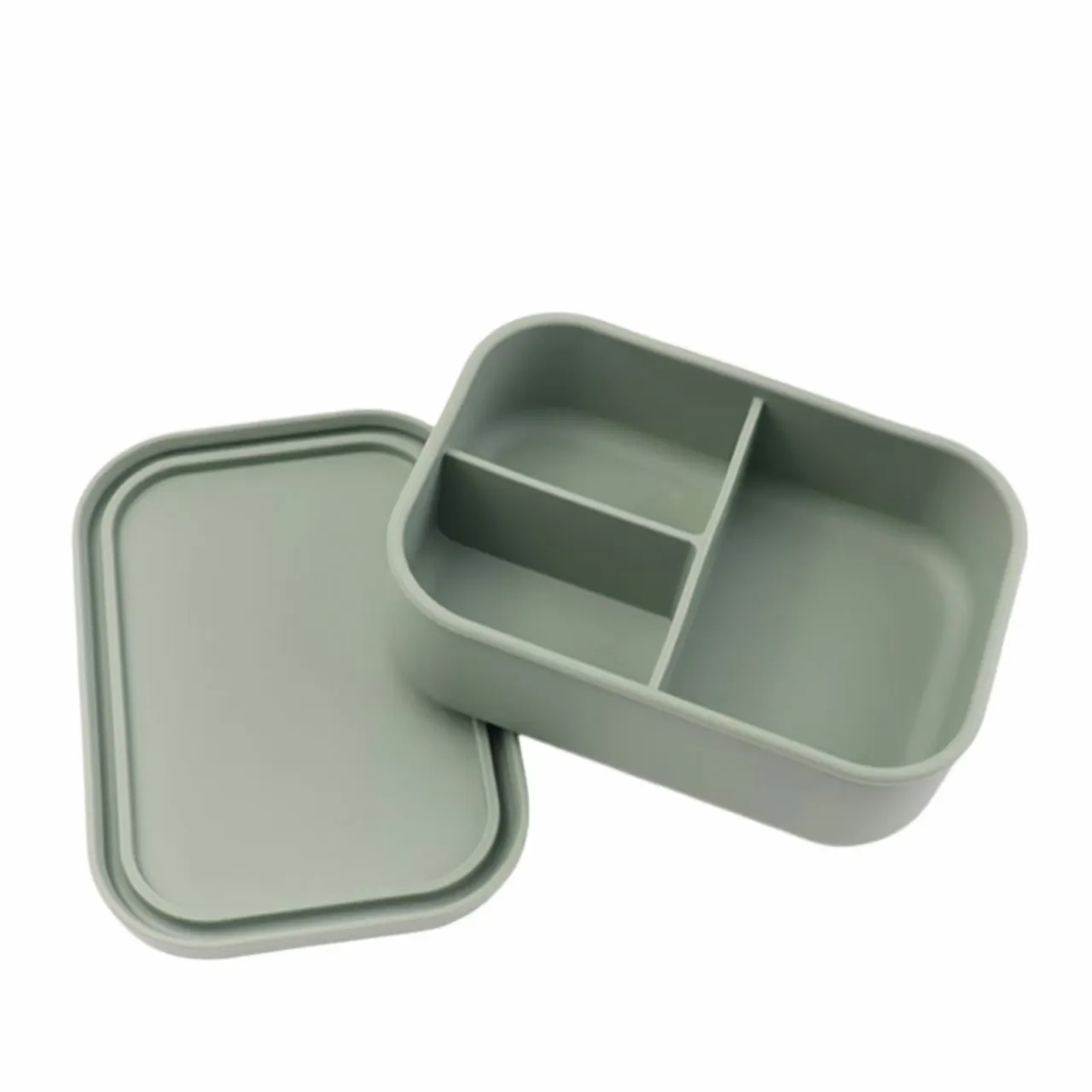 Microwave-Safe Silicone Bento Box, 3-Compartment, Leak-Proof 7