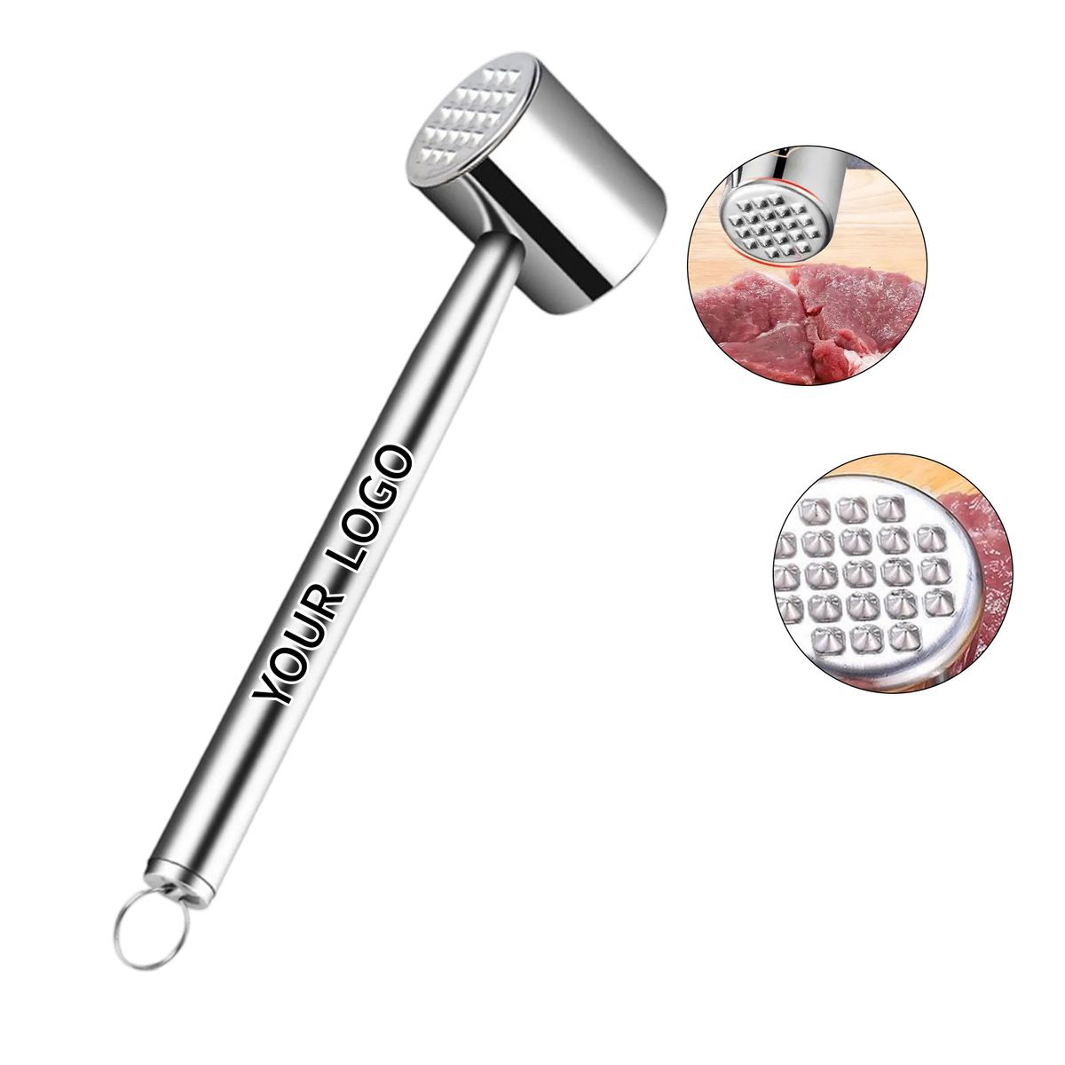 Ergonomic Stainless Meat Hammer for Kitchen Use 1