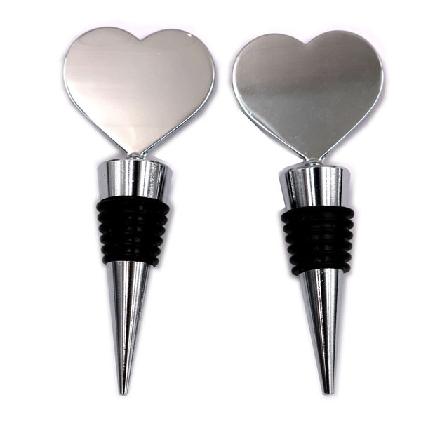 Metal Heart Shaped Wine Bottle Stopper 2