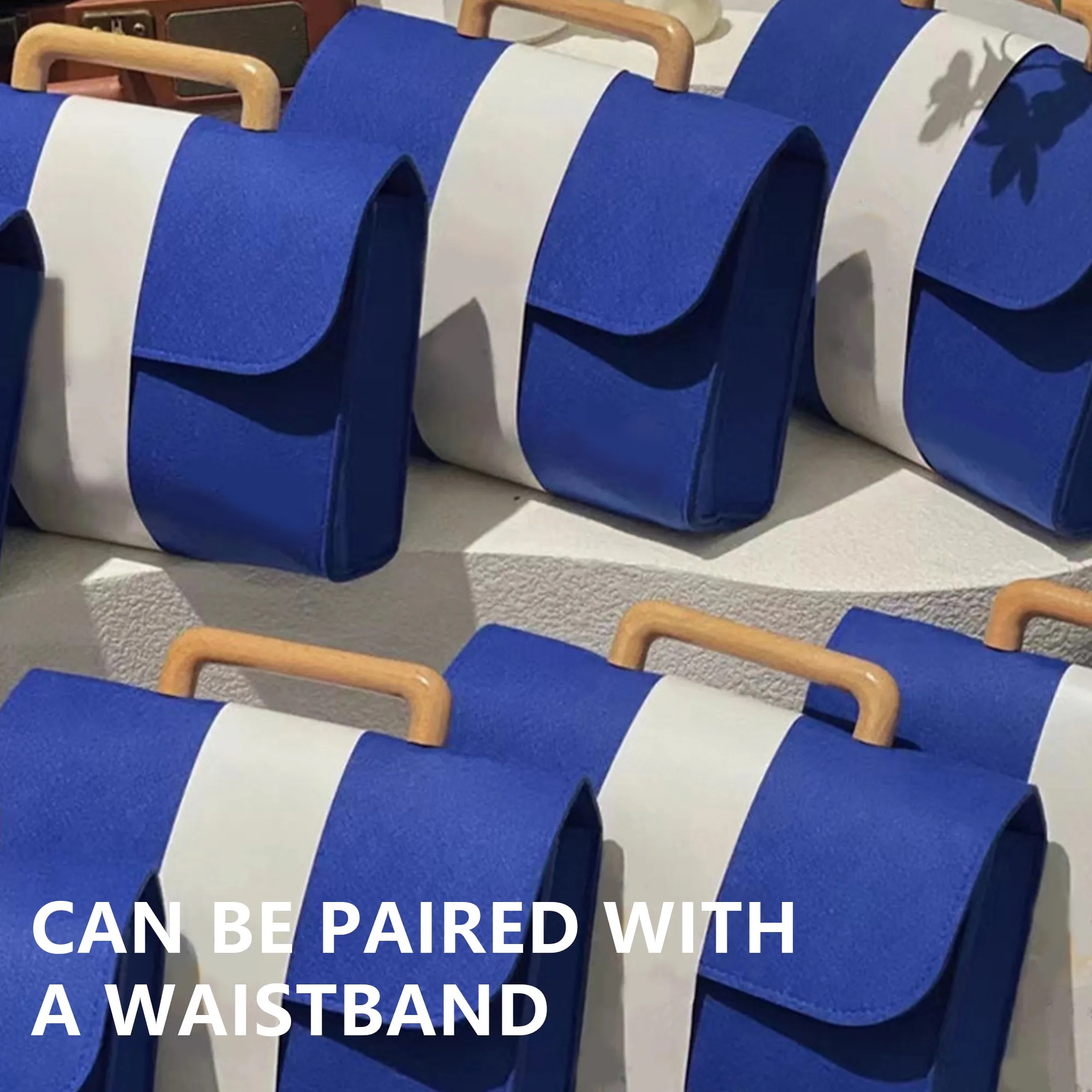 Felt Tote Bag With Wooden Handles 3