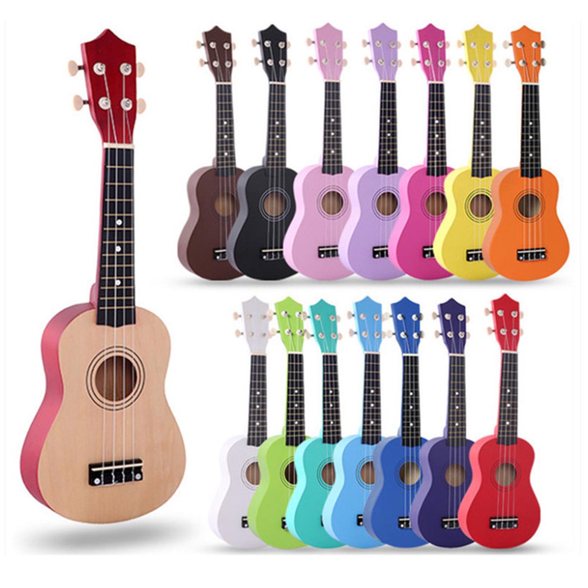 21" Colored Basswood Ukulele 3