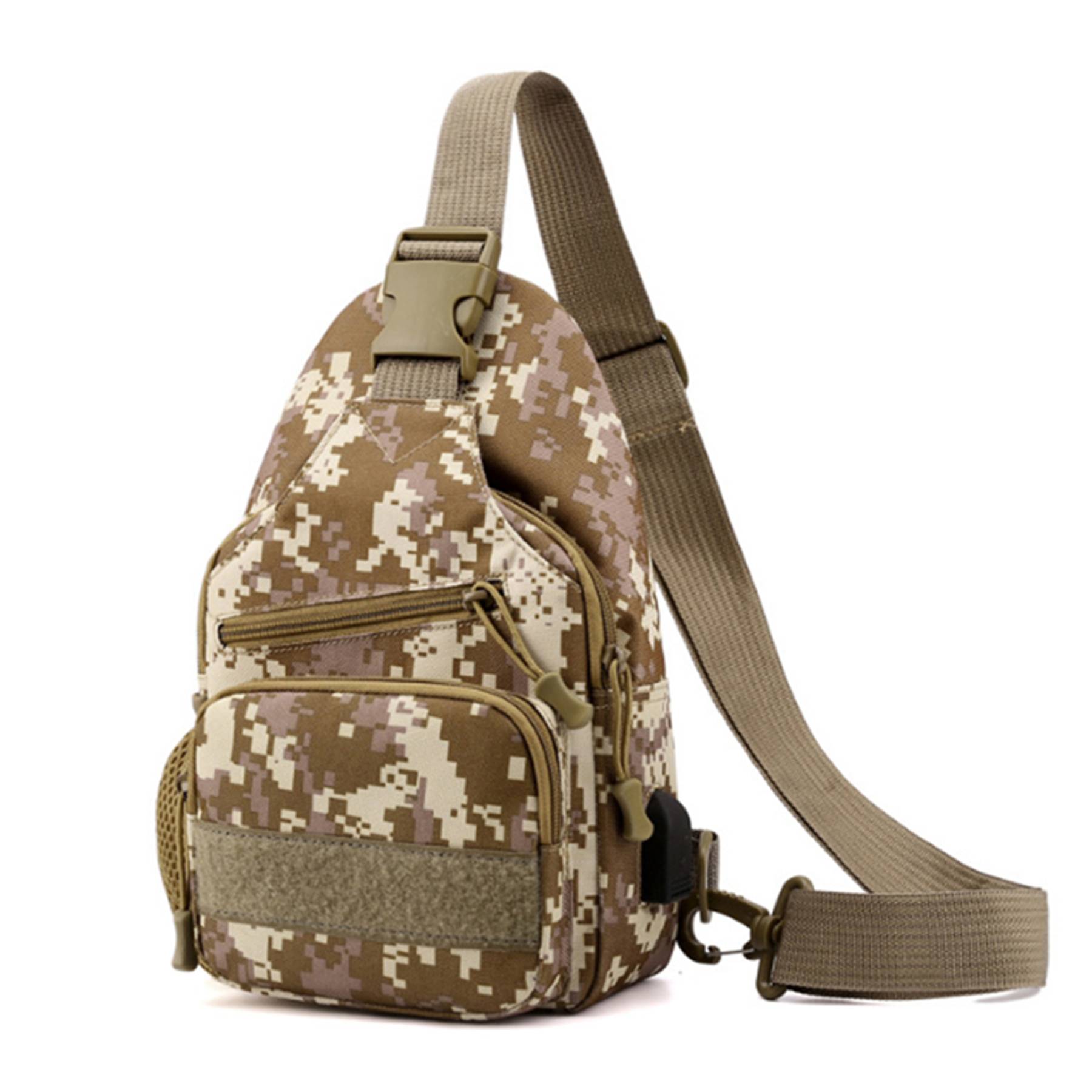 Tactical Crossbody Chest Bag With USB Charging Port 4