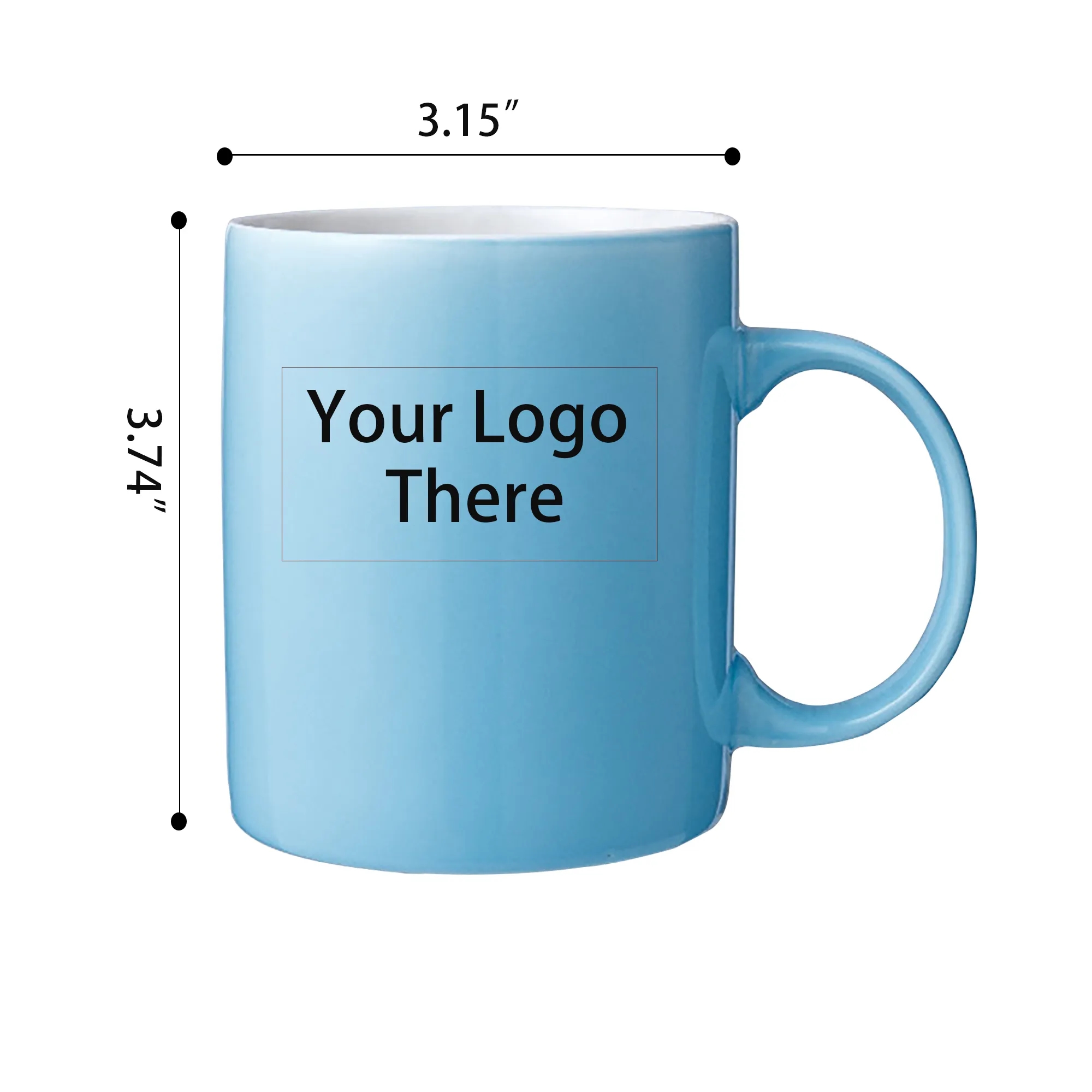 11.8OZ Classic Straight High-quality Ceramic Coca Coffee Mug 14