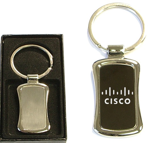 Chrome metal key holder with gift case