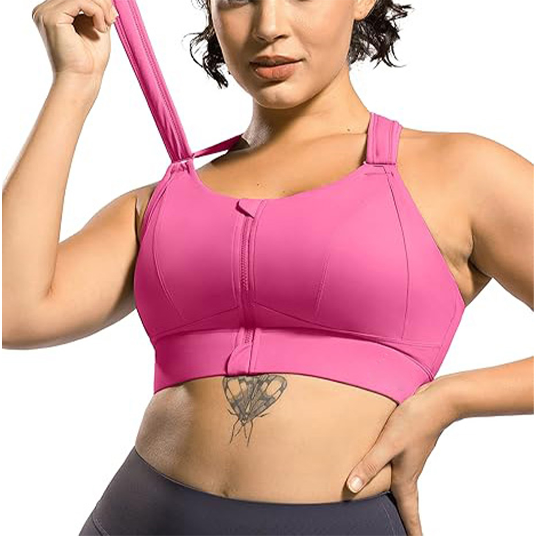 Women's Adjustable Zipper Front Bra 5