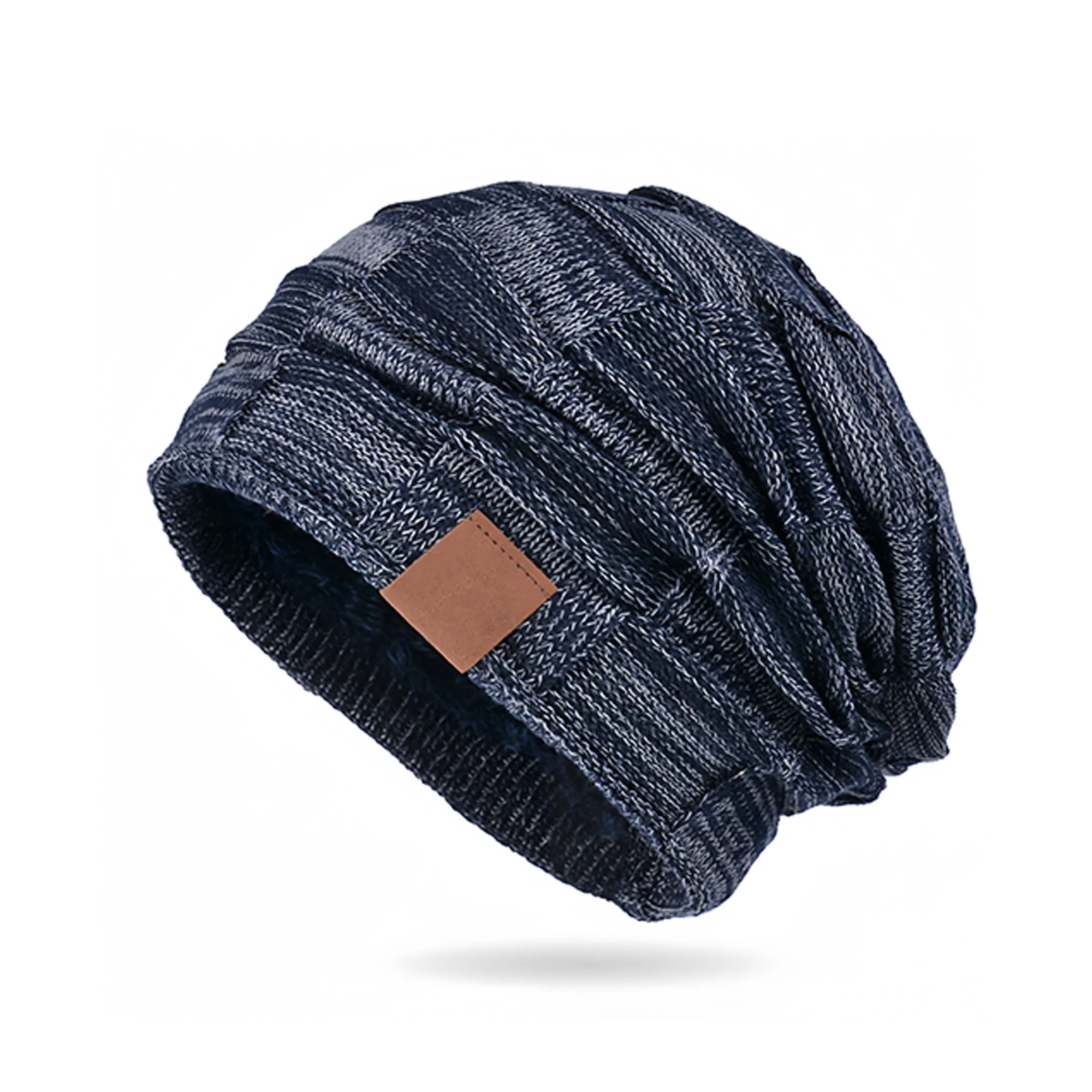 Wool Autumn/Winter Mixed Color Versatile Knitted Hat 2