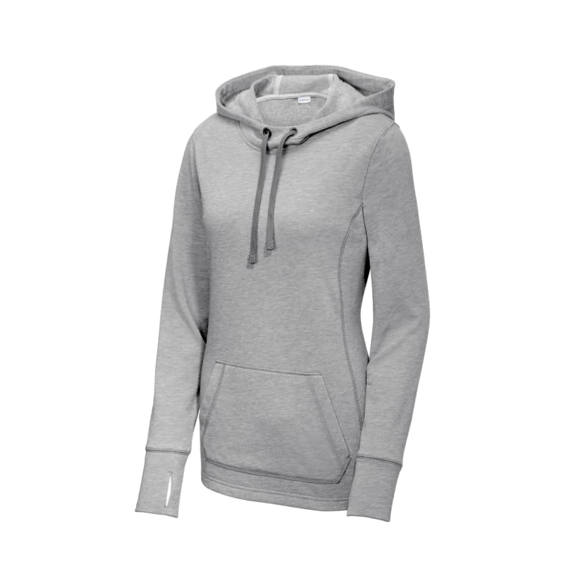 Sport-Tek Women's PosiCharge Tri-Blend Wicking Fleece Hooded Pullover. 12
