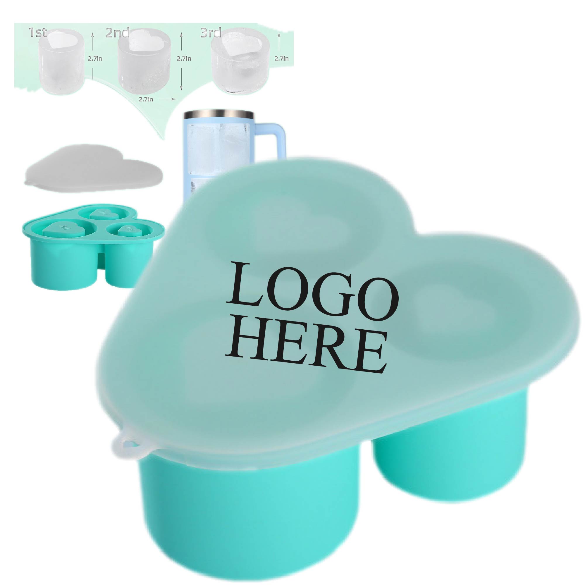 Square Silicone Ice Mold for Tumbler 1