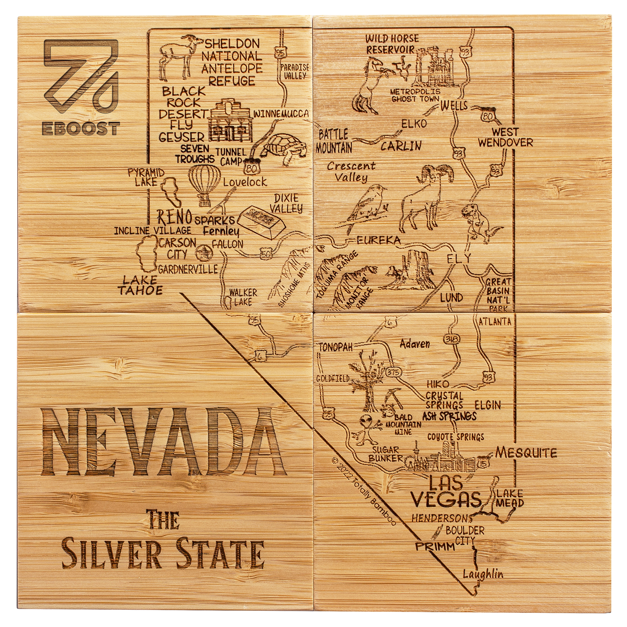 Nevada Puzzle Coaster Set 2