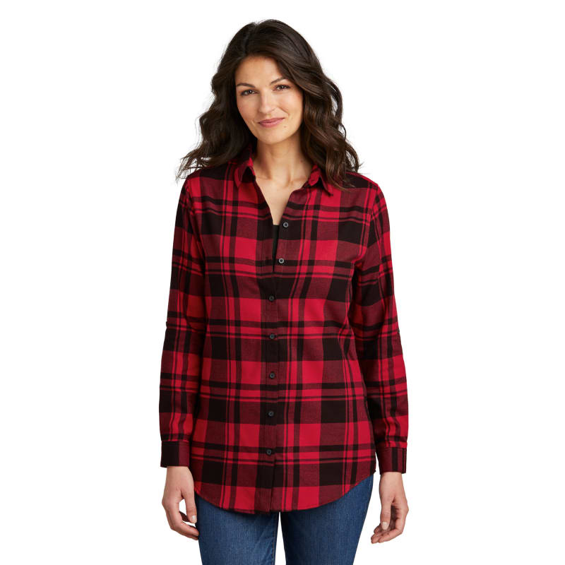 Port Authority Ladies Plaid Flannel Tunic . 13