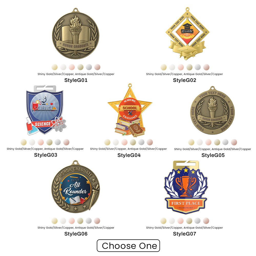 2" UV Printed Education Medals 9