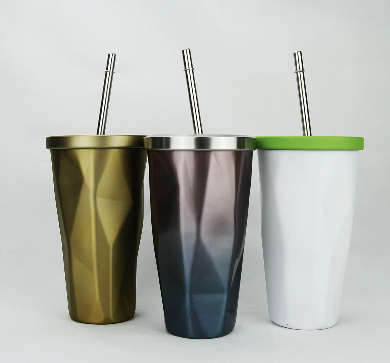 Stainless steel double-layer straw cup 1