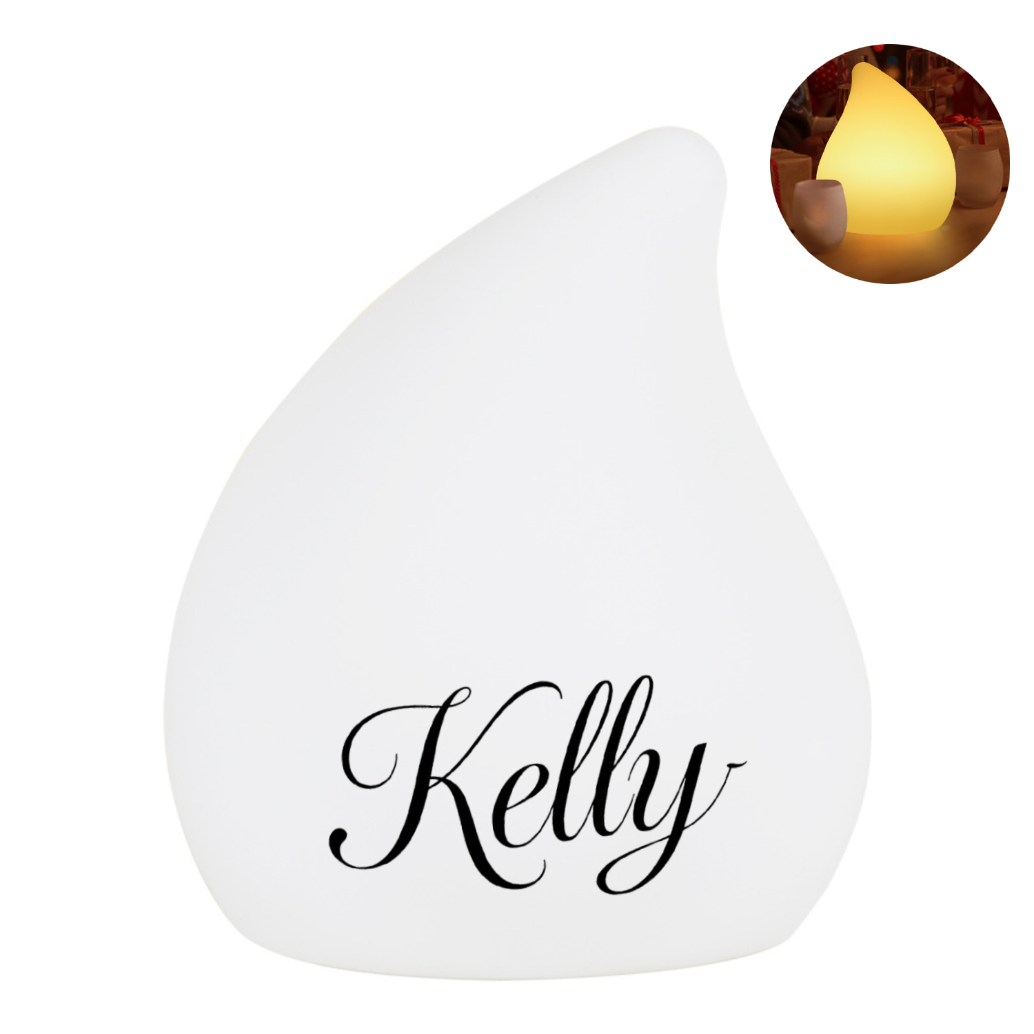 16 Colors Remote Rechargeable LED Teardrop Night Light 7